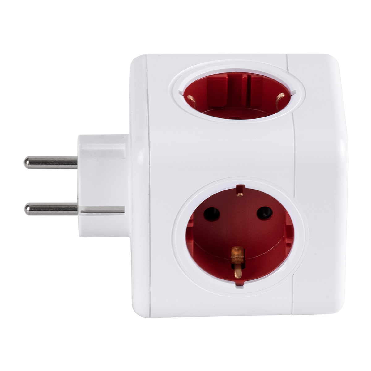 GloboStar® TRAVEL PowerCube PRO Certified 79634 Πολύπριζο 6 Θέσεων με 4 Πρίζες Ασφαλείας Childproof EU Schuko AC 220-240V & 2 Πρίζες USB Max 2.1A/DC 5V Μ7.5 x Π11.5 x Υ7.5 - Λευκό με Κόκκινο - Max Load 3680W/16A GloboStar® TRAVEL PowerCube PRO Certified 79634 Πολύπριζο 6 Θέσεων με 4 Πρίζες Ασφαλείας Childproof EU Schuko AC 220-240V & 2 Πρίζες USB Max 2.1A/DC 5V Μ7.5 x Π11.5 x Υ7.5 - Λευκό με Κόκκινο - Max Load 3680W/16A