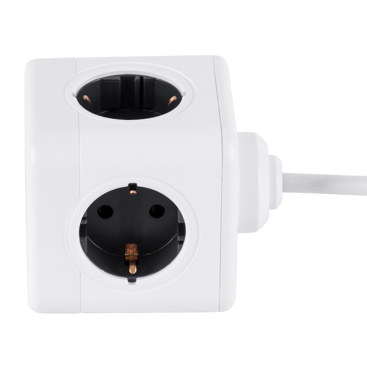 GloboStar® TRAVEL PowerCube PRO Certified 79639 Πολύπριζο 6 Θέσεων με 1.5m Kαλώδιο - 4 Πρίζες Ασφαλείας Childproof EU Schuko AC 220-240V & 2 Πρίζες USB Max 2.1A/DC 5V Μ7.5 x Π7.5 x Υ7.5 - Λευκό με Γκρι - Max Load 3680W/16A GloboStar® TRAVEL PowerCube PRO Certified 79639 Πολύπριζο 6 Θέσεων με 1.5m Kαλώδιο - 4 Πρίζες Ασφαλείας Childproof EU Schuko AC 220-240V & 2 Πρίζες USB Max 2.1A/DC 5V Μ7.5 x Π7.5 x Υ7.5 - Λευκό με Γκρι - Max Load 3680W/16A