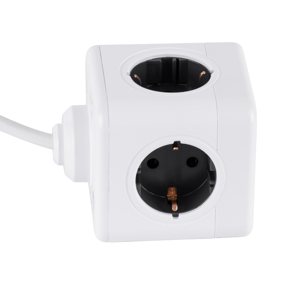 GloboStar® TRAVEL PowerCube PRO Certified 79639 Πολύπριζο 6 Θέσεων με 1.5m Kαλώδιο - 4 Πρίζες Ασφαλείας Childproof EU Schuko AC 220-240V & 2 Πρίζες USB Max 2.1A/DC 5V Μ7.5 x Π7.5 x Υ7.5 - Λευκό με Γκρι - Max Load 3680W/16A GloboStar® TRAVEL PowerCube PRO Certified 79639 Πολύπριζο 6 Θέσεων με 1.5m Kαλώδιο - 4 Πρίζες Ασφαλείας Childproof EU Schuko AC 220-240V & 2 Πρίζες USB Max 2.1A/DC 5V Μ7.5 x Π7.5 x Υ7.5 - Λευκό με Γκρι - Max Load 3680W/16A