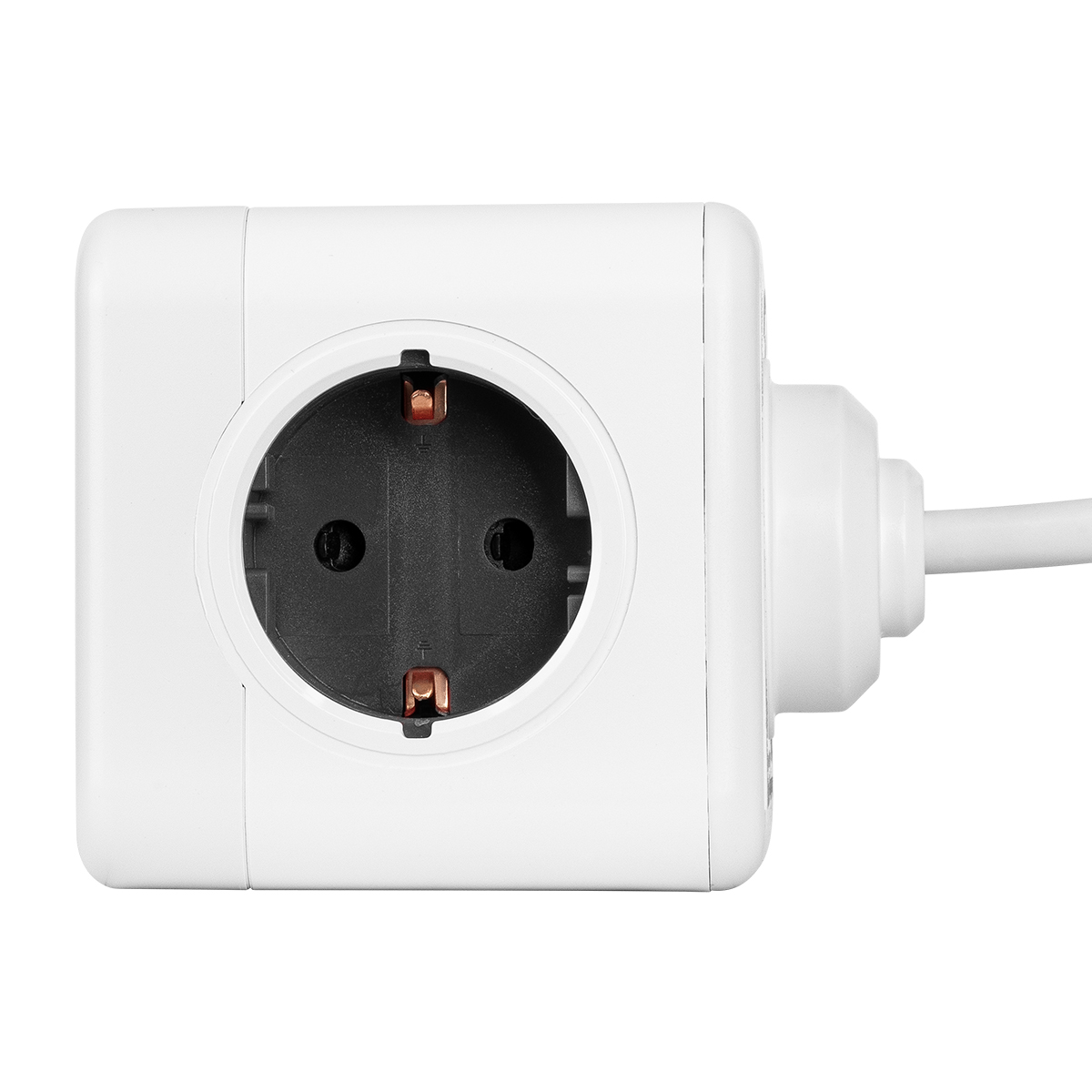 GloboStar® TRAVEL PowerCube PRO Certified 79639 Πολύπριζο 6 Θέσεων με 1.5m Kαλώδιο - 4 Πρίζες Ασφαλείας Childproof EU Schuko AC 220-240V & 2 Πρίζες USB Max 2.1A/DC 5V Μ7.5 x Π7.5 x Υ7.5 - Λευκό με Γκρι - Max Load 3680W/16A GloboStar® TRAVEL PowerCube PRO Certified 79639 Πολύπριζο 6 Θέσεων με 1.5m Kαλώδιο - 4 Πρίζες Ασφαλείας Childproof EU Schuko AC 220-240V & 2 Πρίζες USB Max 2.1A/DC 5V Μ7.5 x Π7.5 x Υ7.5 - Λευκό με Γκρι - Max Load 3680W/16A