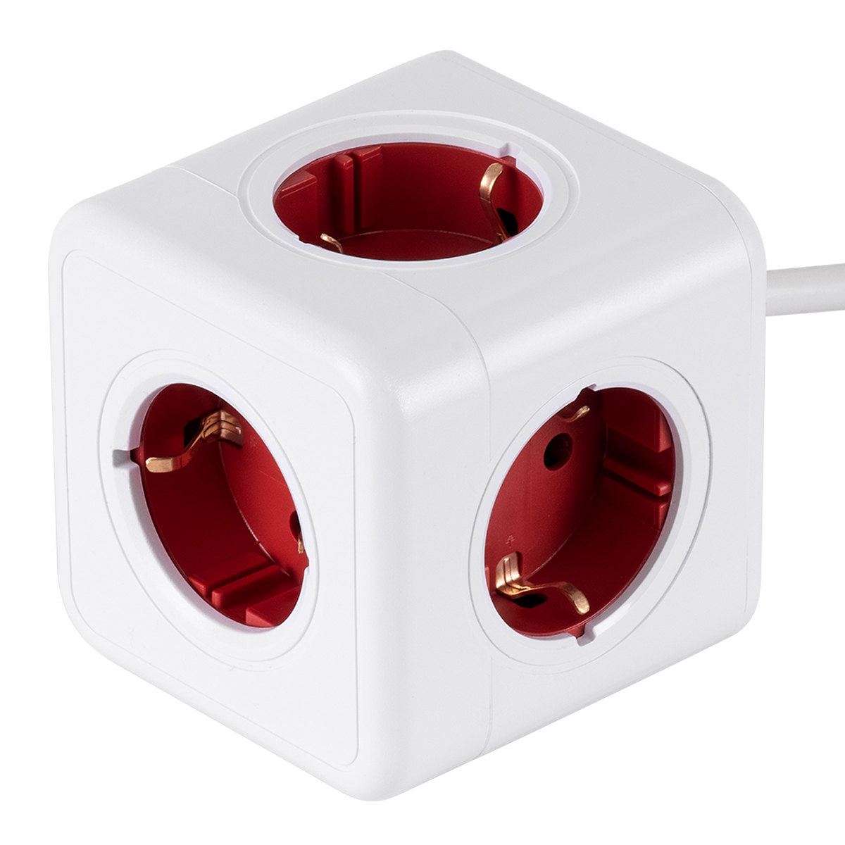 GloboStar® TRAVEL PowerCube PRO Certified 79645 Πολύπριζο 5 Θέσεων με 1.5m Kαλώδιο - 5 Πρίζες Ασφαλείας Childproof EU Schuko AC 220-240V Μ7.5 x Π11.5 x Υ7.5 - Λευκό με Κόκκινο - Max Load 3680W/16A GloboStar® TRAVEL PowerCube PRO Certified 79645 Πολύπριζο 5 Θέσεων με 1.5m Kαλώδιο - 5 Πρίζες Ασφαλείας Childproof EU Schuko AC 220-240V Μ7.5 x Π11.5 x Υ7.5 - Λευκό με Κόκκινο - Max Load 3680W/16A