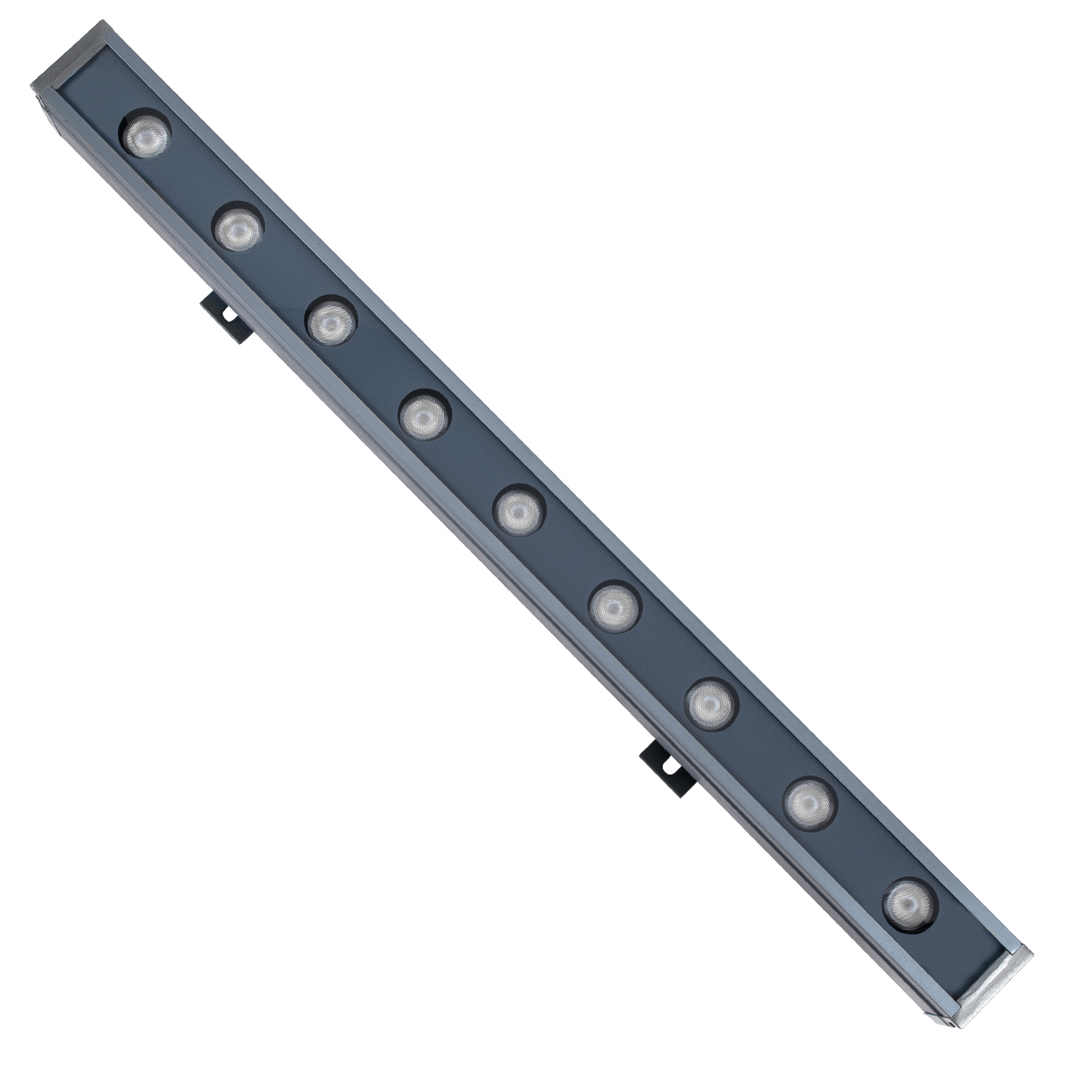 GLOBOSTAR WASHERMARGO 90175 Μπάρα Φωτισμού Wall Washer LED 9W 765lm 30° DC 24V Αδιάβροχο IP65 Μπλε Dimmable - Bridgelux SMD Chip - Γκρι Ανθρακί - Μ50 x Π4 x Υ5cm - 3 Χρόνια Εγγύηση