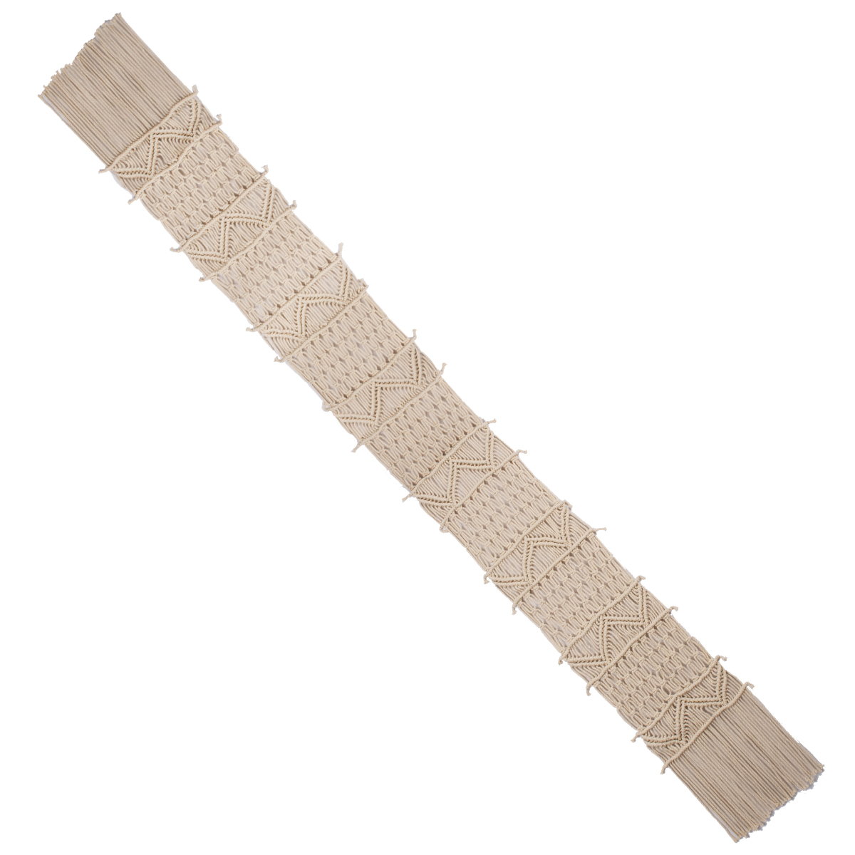 GloboStar® 35401 Μακραμέ Ράνερ Χειροποίητο Μπεζ Μ270 x Π30cm GloboStar® 35401 Μακραμέ Ράνερ Χειροποίητο Μπεζ Μ270 x Π30cm