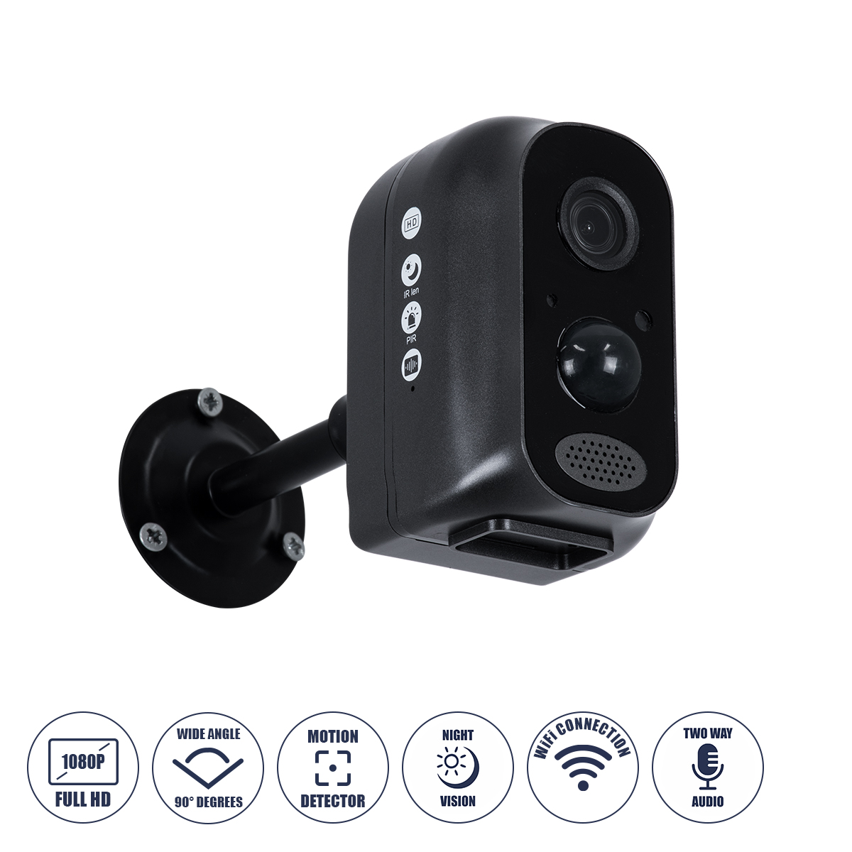 GloboStar® 86026 Επαναφορτιζόμενη Επιτραπέζια/Τοίχου IP Camera 1080P WiFi 90° Μοιρών - 6200mAh - Νυχτερινή Όραση με LED IR - Διπλή Κατέυθυνση Ομιλίας - Ανιχνευτή Κίνησης - Νυχτερινή Λήψη - Θέση SD Κάρτας Max 128GB - 25 Μέρες Stand By GloboStar® 86026 Επαναφορτιζόμενη Επιτραπέζια/Τοίχου IP Camera 1080P WiFi 90° Μοιρών - 6200mAh - Νυχτερινή Όραση με LED IR - Διπλή Κατέυθυνση Ομιλίας - Ανιχνευτή Κίνησης - Νυχτερινή Λήψη - Θέση SD Κάρτας Max 128GB - 25 Μέρες Stand By