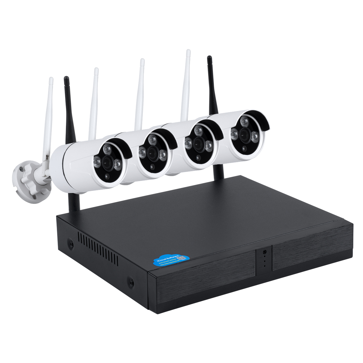 GloboStar® 86037 Ασύρματο Καταγραφικό με 4 x Camera 2MP 1080P WiFi 150° Μοιρών - Αδιάβροχο IP66 - Νυχτερινή Όραση με LED IR - Μονή Κατέυθυνση Ομιλίας - Ανιχνευτή Κίνησης - Νυχτερινή Λήψη - Λευκό GloboStar® 86037 Ασύρματο Καταγραφικό με 4 x Camera 2MP 1080P WiFi 150° Μοιρών - Αδιάβροχο IP66 - Νυχτερινή Όραση με LED IR - Μονή Κατέυθυνση Ομιλίας - Ανιχνευτή Κίνησης - Νυχτερινή Λήψη - Λευκό