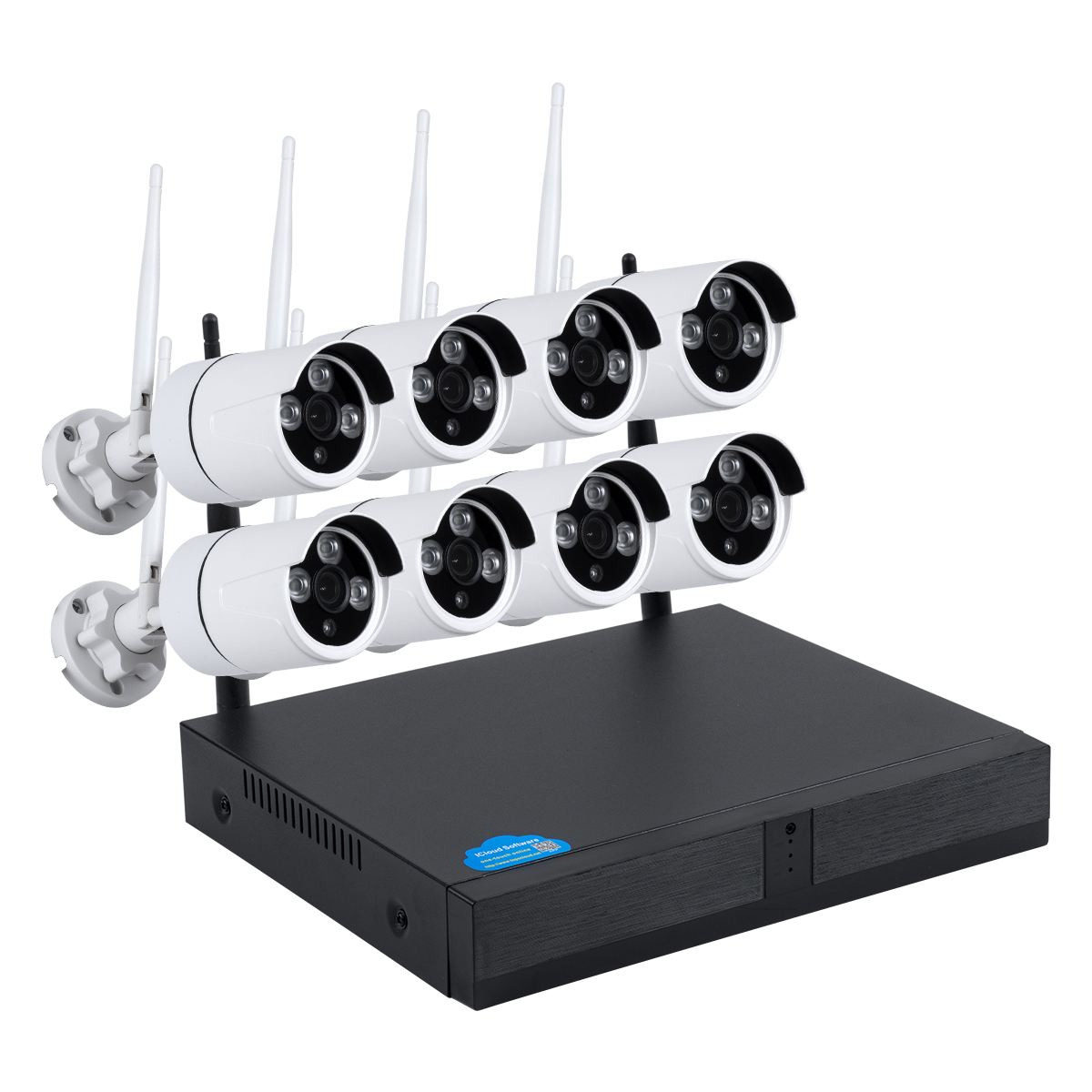 GloboStar® 86038 Ασύρματο Καταγραφικό με 8 x Camera 2MP 1080P WiFi 150° Μοιρών - Αδιάβροχο IP66 - Νυχτερινή Όραση με LED IR - Μονή Κατέυθυνση Ομιλίας - Ανιχνευτή Κίνησης - Νυχτερινή Λήψη - Λευκό GloboStar® 86038 Ασύρματο Καταγραφικό με 8 x Camera 2MP 1080P WiFi 150° Μοιρών - Αδιάβροχο IP66 - Νυχτερινή Όραση με LED IR - Μονή Κατέυθυνση Ομιλίας - Ανιχνευτή Κίνησης - Νυχτερινή Λήψη - Λευκό