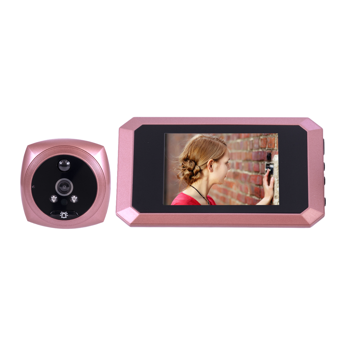 GloboStar® 86064 Επαναφορτιζόμενη Ψηφιακή Έξυπνη Camera Εξώπορτας 90° Μοιρών με Έγχρωμη Οθόνη 4.1" Inches - USB - Νυχτερινή Όραση με LED IR - Κουδούνι - Ροζ GloboStar® 86064 Επαναφορτιζόμενη Ψηφιακή Έξυπνη Camera Εξώπορτας 90° Μοιρών με Έγχρωμη Οθόνη 4.1" Inches - USB - Νυχτερινή Όραση με LED IR - Κουδούνι - Ροζ