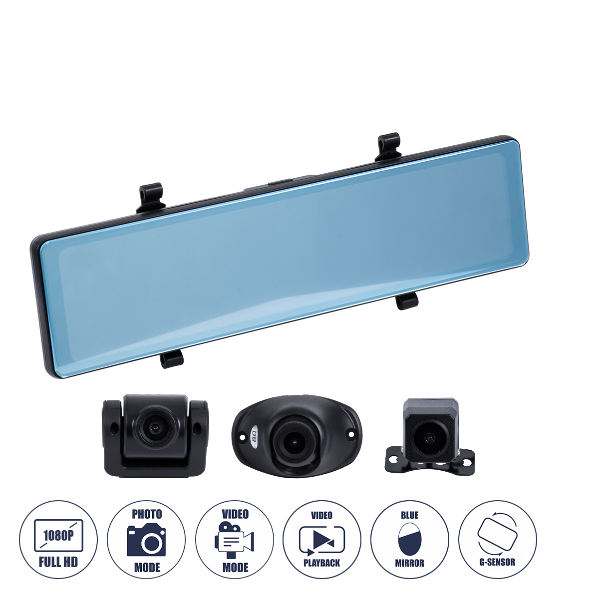 GloboStar® 86057 Καθρέπτης Αυτοκινήτου με 3 Κάμερες 3CHs AHD 1080P 170° - 4G Sim Card Slot - WiFi - GPS Navigator - Bluetooth - G Sensor - 24h Monitoring - FM Transmitter - Νυχτερινή Όραση - Μαύρο GloboStar® 86057 Καθρέπτης Αυτοκινήτου με 3 Κάμερες 3CHs AHD 1080P 170° - 4G Sim Card Slot - WiFi - GPS Navigator - Bluetooth - G Sensor - 24h Monitoring - FM Transmitter - Νυχτερινή Όραση - Μαύρο