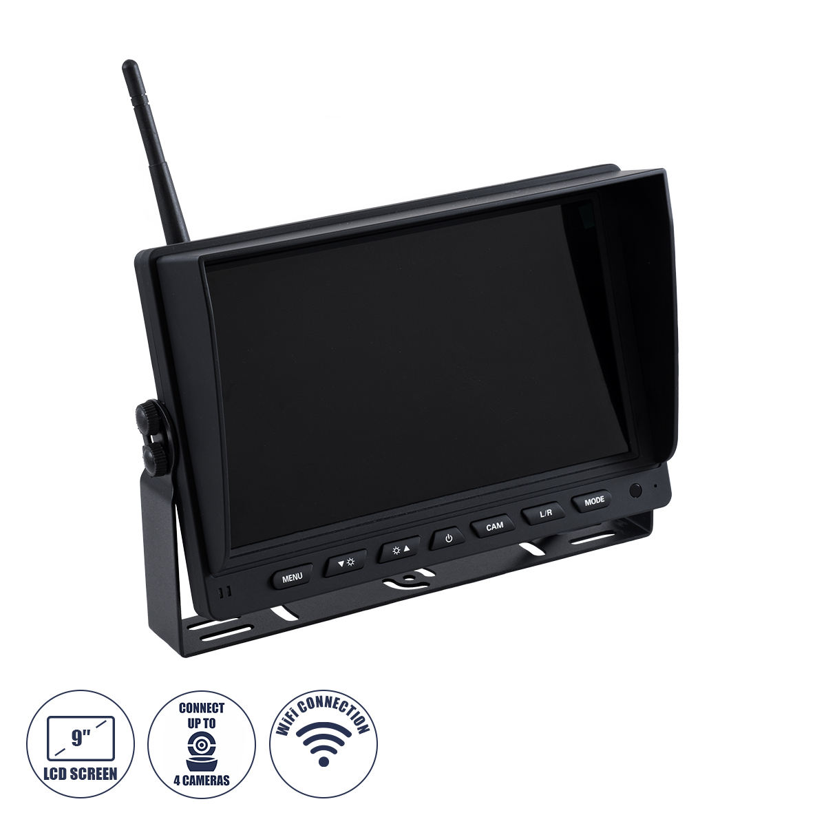 GloboStar® 86069 Έγχρωμη Οθόνη 9" WiFi για Αυτοκινητο - Φορτηγό DC 12-24V - για Σύνδεση έως 4 WiFi Κάμερες 1080P HD Οπισθοπορείας - Μαύρο GloboStar® 86069 Έγχρωμη Οθόνη 9" WiFi για Αυτοκινητο - Φορτηγό DC 12-24V - για Σύνδεση έως 4 WiFi Κάμερες 1080P HD Οπισθοπορείας - Μαύρο