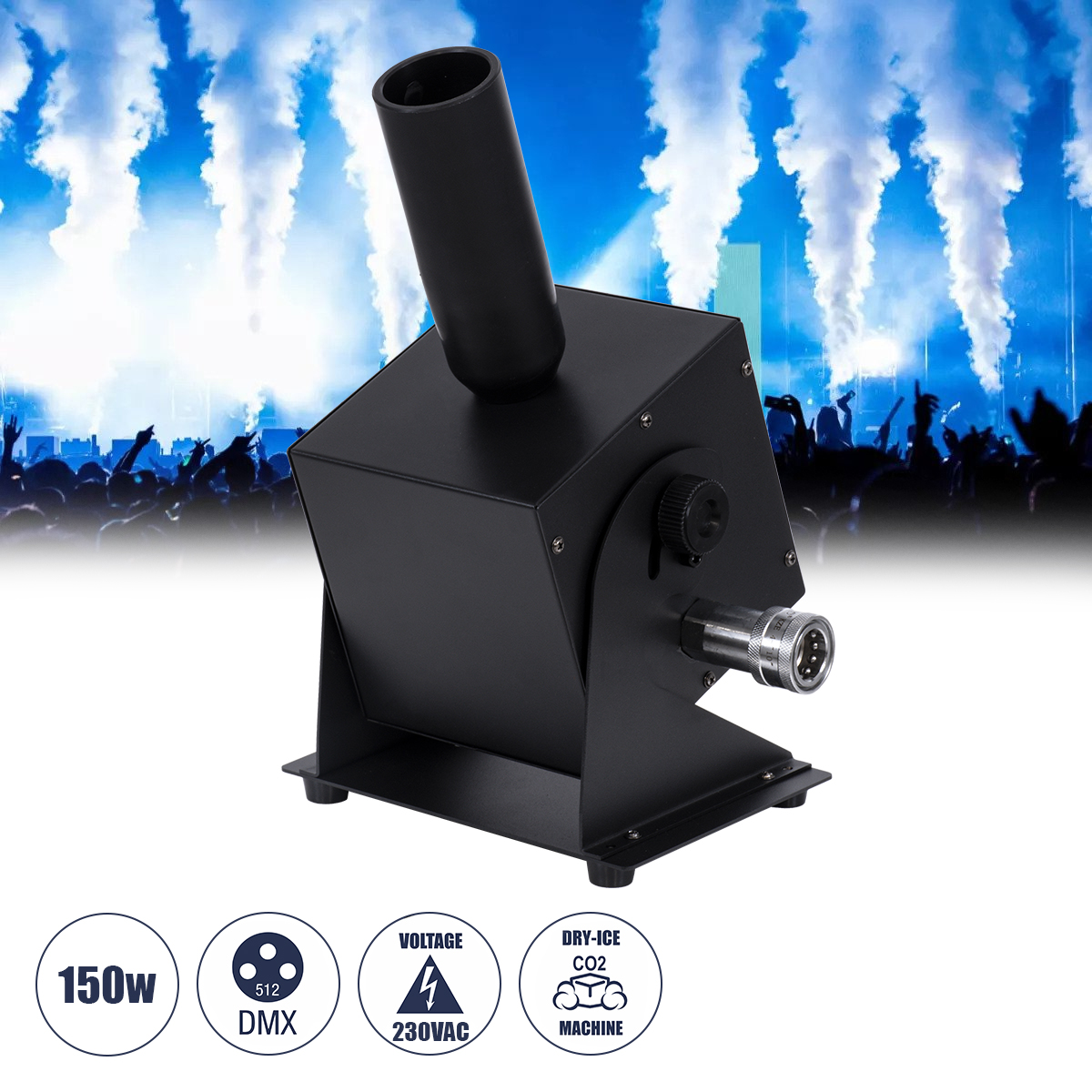 GloboStar® 51174 HYDRA Επαγγελματική Επιδαπέδια Μηχανή Cannon CO2 JET Smoke Effect Machine - Κανόνι JET Εφέ Καπνού-Ομίχλης CO2 150W AC 220V-240V DMX512 Display on Body - Μαύρο - L24 x W16.5 x H40cm GloboStar® 51174 HYDRA Επαγγελματική Επιδαπέδια Μηχανή Cannon CO2 JET Smoke Effect Machine - Κανόνι JET Εφέ Καπνού-Ομίχλης CO2 150W AC 220V-240V DMX512 Display on Body - Μαύρο - L24 x W16.5 x H40cm