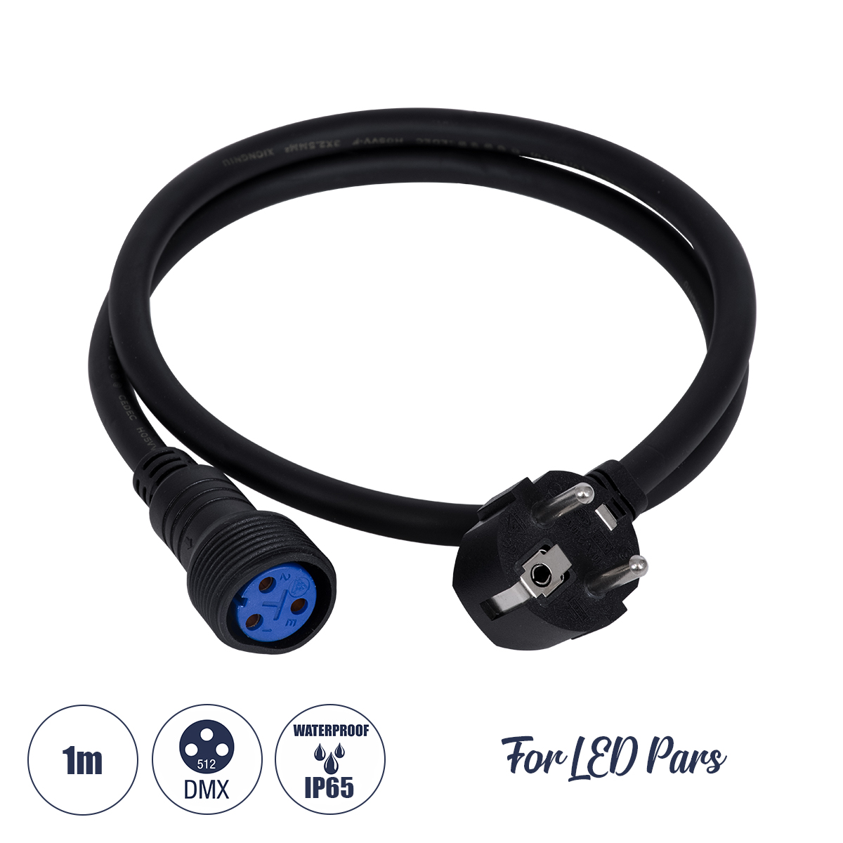 GloboStar® 51172 Καλώδιο Ρεύματος 3PIN DMX512 1 Μέτρο από Female XLR σε Male Πρίζα Schuko Τερματισμένο Αδιάβροχο IP65 Μ100cm - Μαύρο GloboStar® 51172 Καλώδιο Ρεύματος 3PIN DMX512 1 Μέτρο από Female XLR σε Male Πρίζα Schuko Τερματισμένο Αδιάβροχο IP65 Μ100cm - Μαύρο