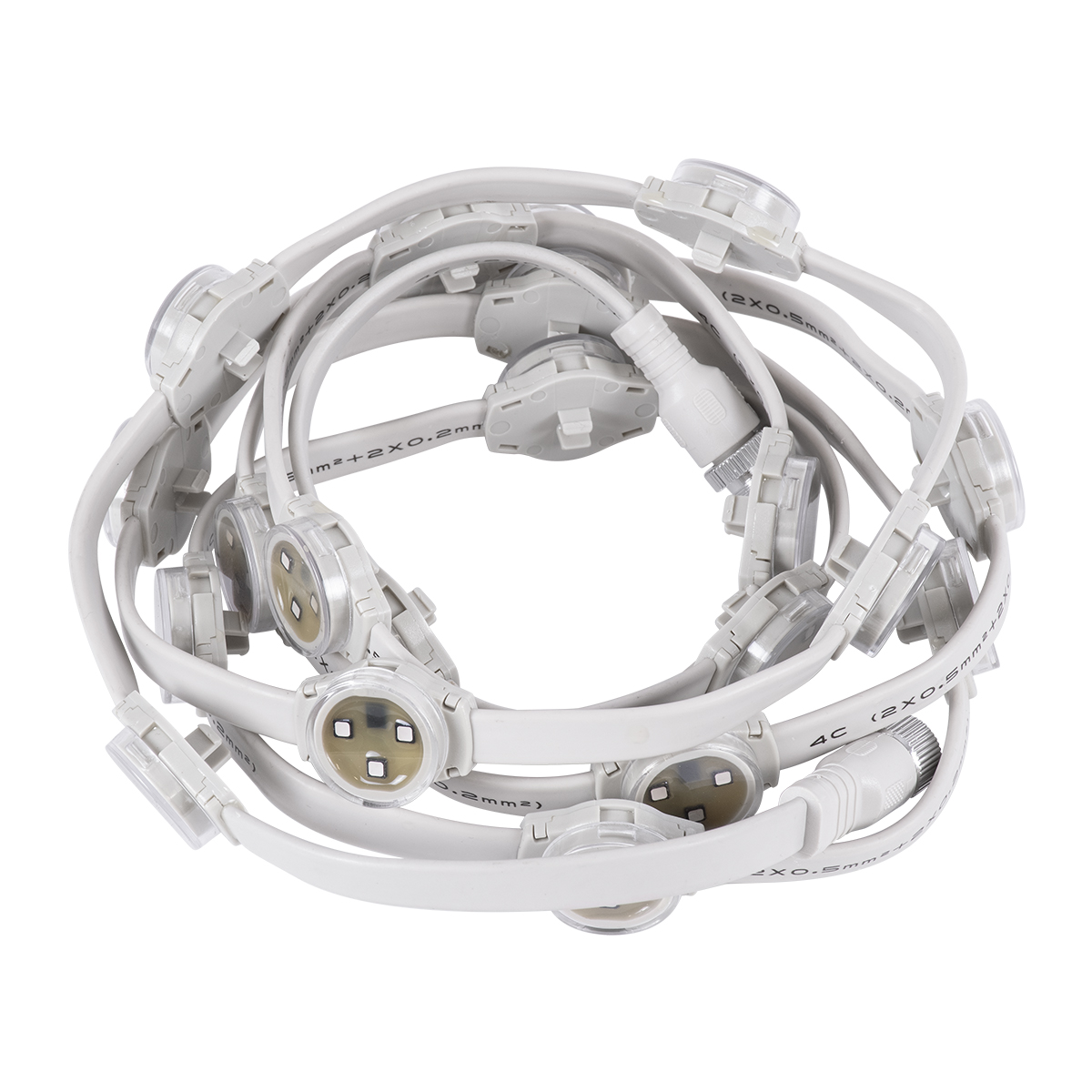 GloboStar® 90140 Digital Pixel Addressable Facade Module Chain String with 20 Spots - Ψηφιακή Αλυσίδα Γιρλάντα με 20 Σποτ LED SMD 3535 15W 20LED 20PIXEL SPI/TTL Protocol IC UCS512B 900lm 120° DC 12V IP67 RGB - Λευκό Σώμα - Μ232 x Π2.5 x Υ1.5cm GloboStar® 90140 Digital Pixel Addressable Facade Module Chain String with 20 Spots - Ψηφιακή Αλυσίδα Γιρλάντα με 20 Σποτ LED SMD 3535 15W 20LED 20PIXEL SPI/TTL Protocol IC UCS512B 900lm 120° DC 12V IP67 RGB - Λευκό Σώμα - Μ232 x Π2.5 x Υ1.5cm