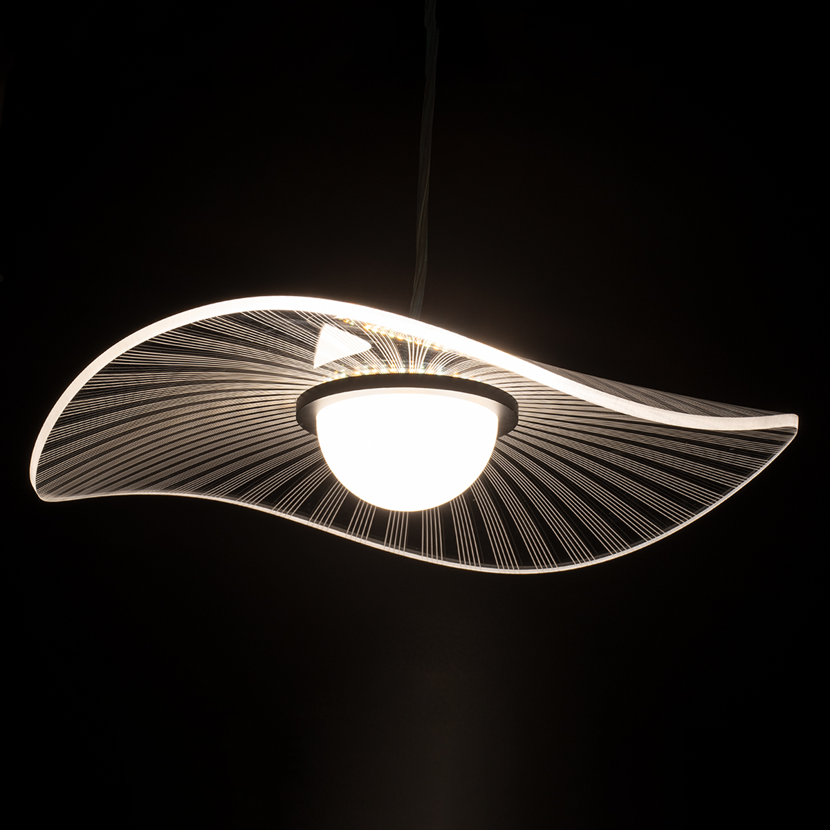 GloboStar® ACRYLICA 60974 Κρεμαστό Φωτιστικό Οροφής Design LED CCT 20W 2240lm 360° AC 220-240V - Εναλλαγή Φωτισμού μέσω Διακόπτη On/Off All In One Ψυχρό 6000k+Φυσικό 4500k+Θερμό 2700k Φ40cm - Μαύρο με Διάφανο Laser Designed Plexiglass - 3 Years Warranty GloboStar® ACRYLICA 60974 Κρεμαστό Φωτιστικό Οροφής Design LED CCT 20W 2240lm 360° AC 220-240V - Εναλλαγή Φωτισμού μέσω Διακόπτη On/Off All In One Ψυχρό 6000k+Φυσικό 4500k+Θερμό 2700k Φ40cm - Μαύρο με Διάφανο Laser Designed Plexiglass - 3 Years Warranty