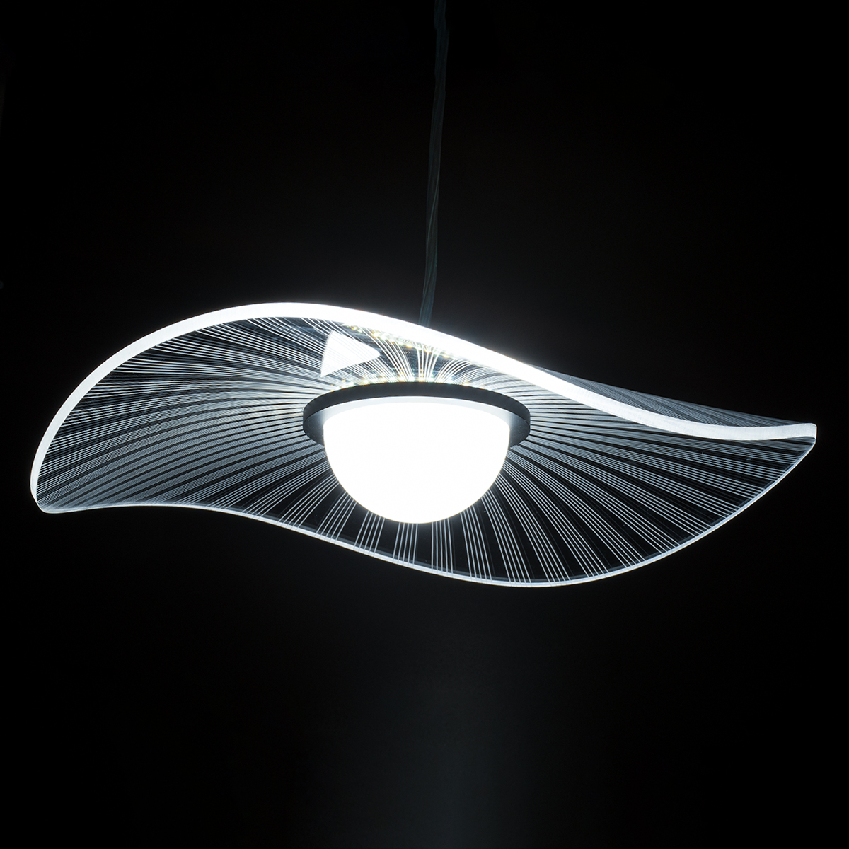 GloboStar® ACRYLICA 60974 Κρεμαστό Φωτιστικό Οροφής Design LED CCT 20W 2240lm 360° AC 220-240V - Εναλλαγή Φωτισμού μέσω Διακόπτη On/Off All In One Ψυχρό 6000k+Φυσικό 4500k+Θερμό 2700k Φ40cm - Μαύρο με Διάφανο Laser Designed Plexiglass - 3 Years Warranty GloboStar® ACRYLICA 60974 Κρεμαστό Φωτιστικό Οροφής Design LED CCT 20W 2240lm 360° AC 220-240V - Εναλλαγή Φωτισμού μέσω Διακόπτη On/Off All In One Ψυχρό 6000k+Φυσικό 4500k+Θερμό 2700k Φ40cm - Μαύρο με Διάφανο Laser Designed Plexiglass - 3 Years Warranty