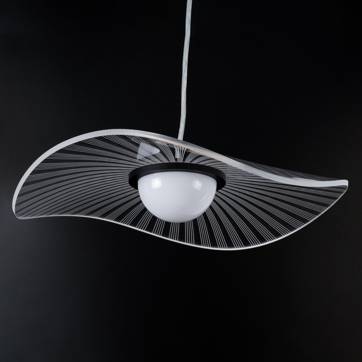 GloboStar® ACRYLICA 60974 Κρεμαστό Φωτιστικό Οροφής Design LED CCT 20W 2240lm 360° AC 220-240V - Εναλλαγή Φωτισμού μέσω Διακόπτη On/Off All In One Ψυχρό 6000k+Φυσικό 4500k+Θερμό 2700k Φ40cm - Μαύρο με Διάφανο Laser Designed Plexiglass - 3 Years Warranty GloboStar® ACRYLICA 60974 Κρεμαστό Φωτιστικό Οροφής Design LED CCT 20W 2240lm 360° AC 220-240V - Εναλλαγή Φωτισμού μέσω Διακόπτη On/Off All In One Ψυχρό 6000k+Φυσικό 4500k+Θερμό 2700k Φ40cm - Μαύρο με Διάφανο Laser Designed Plexiglass - 3 Years Warranty