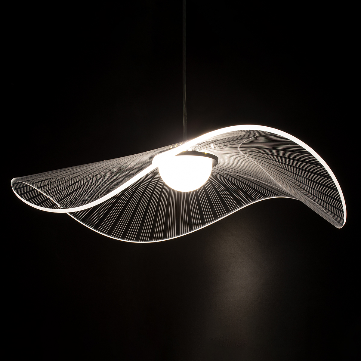 GloboStar® ACRYLICA 60975 Κρεμαστό Φωτιστικό Οροφής Design LED CCT 20W 2240lm 360° AC 220-240V - Εναλλαγή Φωτισμού μέσω Διακόπτη On/Off All In One Ψυχρό 6000k+Φυσικό 4500k+Θερμό 2700k Φ60cm - Μαύρο με Διάφανο Laser Designed Plexiglass - 3 Years Warranty GloboStar® ACRYLICA 60975 Κρεμαστό Φωτιστικό Οροφής Design LED CCT 20W 2240lm 360° AC 220-240V - Εναλλαγή Φωτισμού μέσω Διακόπτη On/Off All In One Ψυχρό 6000k+Φυσικό 4500k+Θερμό 2700k Φ60cm - Μαύρο με Διάφανο Laser Designed Plexiglass - 3 Years Warranty