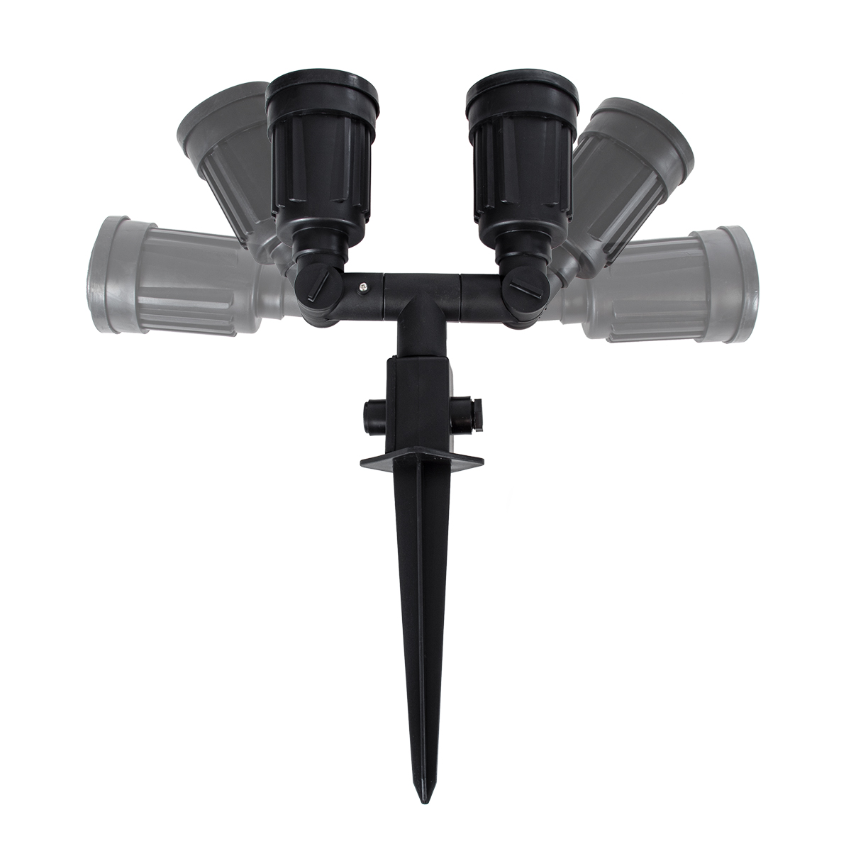 GloboStar® GRASEDO 61614 Καρφωτή Βάση Κήπου με 2 Ντουί E27 για Λάμπες Σποτ PAR38 - Αδιάβροχη IP67 - Υψηλής Αντοχής ABS - VDE Certified - Μ25 x Π7.5 x Υ43.5cm - Μαύρο - 5 Years Warranty GloboStar® GRASEDO 61614 Καρφωτή Βάση Κήπου με 2 Ντουί E27 για Λάμπες Σποτ PAR38 - Αδιάβροχη IP67 - Υψηλής Αντοχής ABS - VDE Certified - Μ25 x Π7.5 x Υ43.5cm - Μαύρο - 5 Years Warranty