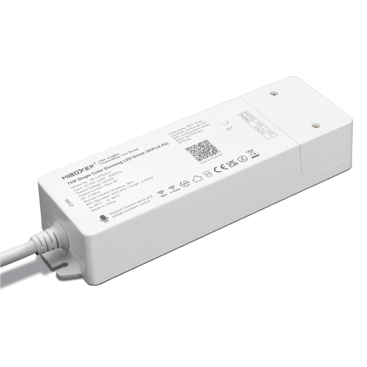 GloboStar® 71437 WL1-P75V24 Mi-BOXER DC Smart Wifi & RF 2.4Ghz & Push Dimming Power Supply Τροφοδοτικό SELV & Controller / Dimmer All in One AC100-240V σε DC 24V 1 x 3A 75W - Max 3A 75W - IP20 Μ19 x Π5.5 x Υ3.2cm - 5 Years Warranty GloboStar® 71437 WL1-P75V24 Mi-BOXER DC Smart Wifi & RF 2.4Ghz & Push Dimming Power Supply Τροφοδοτικό SELV & Controller / Dimmer All in One AC100-240V σε DC 24V 1 x 3A 75W - Max 3A 75W - IP20 Μ19 x Π5.5 x Υ3.2cm - 5 Years Warranty