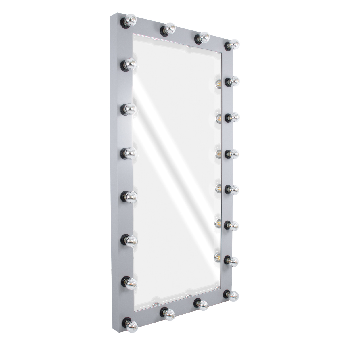 GloboStar® MAKEUP MIRROR-160x80-3 Μοντέρνος Καθρέπτης Μακιγιάζ με Πλαίσιο Φυσικού Ξύλου με Διακόπτη On/Off 20 x E27 AC220-240V - Μ80 x Π7 x Υ160cm - Γκρι Τσιμέντου GloboStar® MAKEUP MIRROR-160x80-3 Μοντέρνος Καθρέπτης Μακιγιάζ με Πλαίσιο Φυσικού Ξύλου με Διακόπτη On/Off 20 x E27 AC220-240V - Μ80 x Π7 x Υ160cm - Γκρι Τσιμέντου