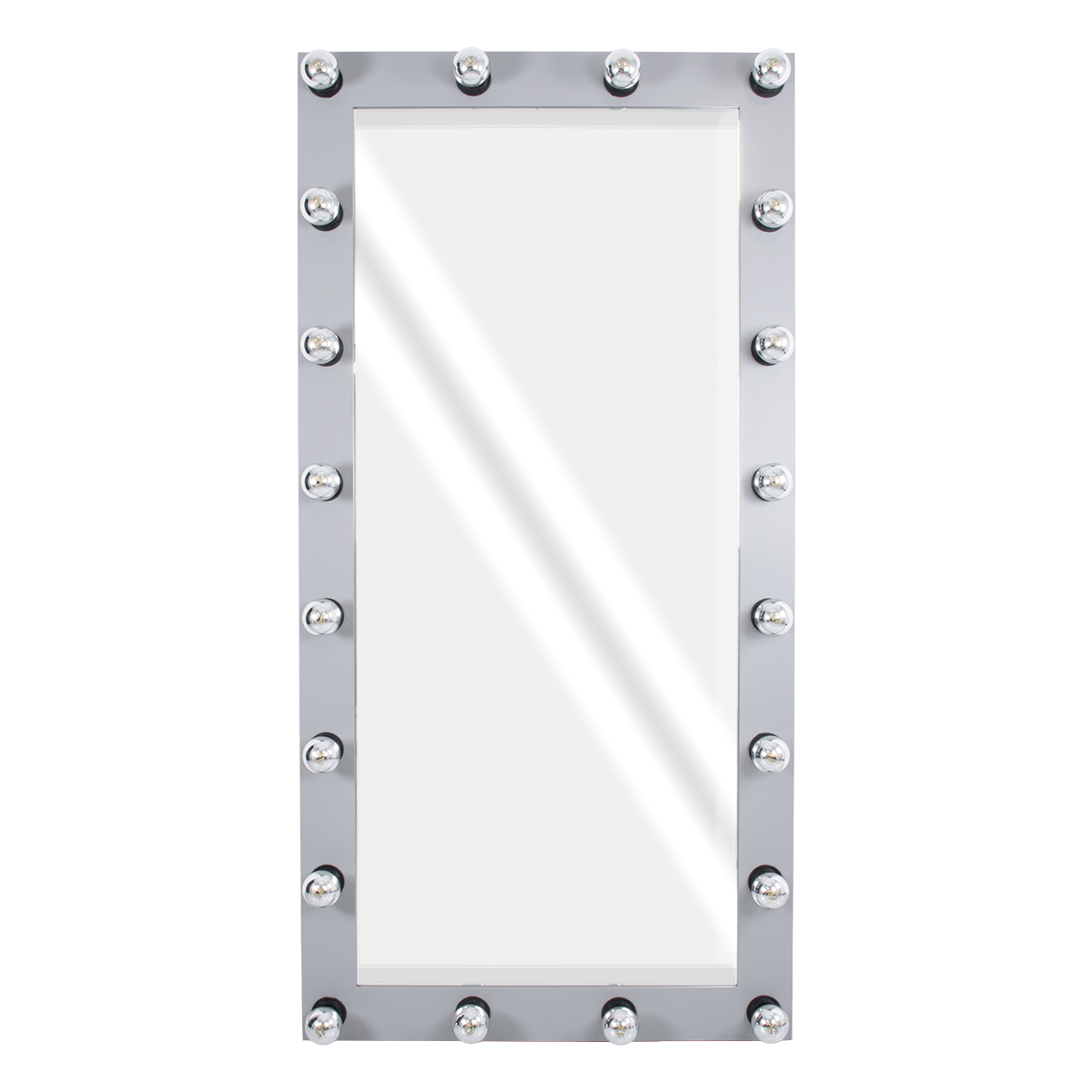 GloboStar® MAKEUP MIRROR-160x80-3 Μοντέρνος Καθρέπτης Μακιγιάζ με Πλαίσιο Φυσικού Ξύλου με Διακόπτη On/Off 20 x E27 AC220-240V - Μ80 x Π7 x Υ160cm - Γκρι Τσιμέντου GloboStar® MAKEUP MIRROR-160x80-3 Μοντέρνος Καθρέπτης Μακιγιάζ με Πλαίσιο Φυσικού Ξύλου με Διακόπτη On/Off 20 x E27 AC220-240V - Μ80 x Π7 x Υ160cm - Γκρι Τσιμέντου