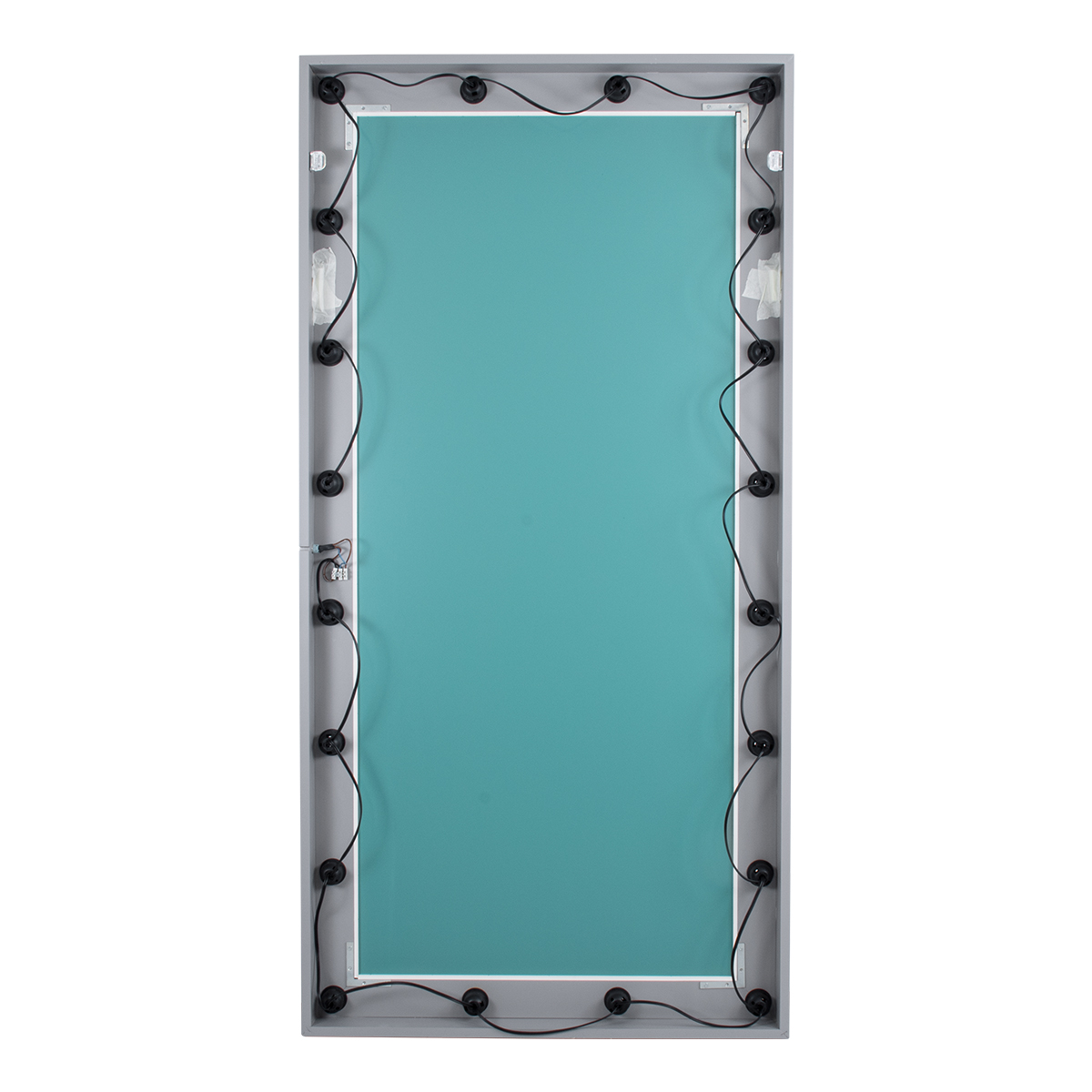 GloboStar® MAKEUP MIRROR-160x80-3 Μοντέρνος Καθρέπτης Μακιγιάζ με Πλαίσιο Φυσικού Ξύλου με Διακόπτη On/Off 20 x E27 AC220-240V - Μ80 x Π7 x Υ160cm - Γκρι Τσιμέντου GloboStar® MAKEUP MIRROR-160x80-3 Μοντέρνος Καθρέπτης Μακιγιάζ με Πλαίσιο Φυσικού Ξύλου με Διακόπτη On/Off 20 x E27 AC220-240V - Μ80 x Π7 x Υ160cm - Γκρι Τσιμέντου