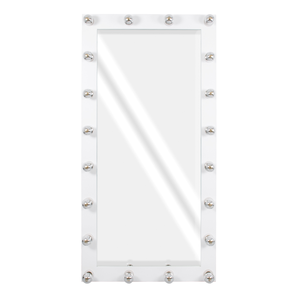 GloboStar® MAKEUP MIRROR-160x80-4 Μοντέρνος Καθρέπτης Μακιγιάζ με Πλαίσιο Φυσικού Ξύλου με Διακόπτη On/Off 20 x E27 AC220-240V - Μ80 x Π7 x Υ160cm - Λευκή Λάκα GloboStar® MAKEUP MIRROR-160x80-4 Μοντέρνος Καθρέπτης Μακιγιάζ με Πλαίσιο Φυσικού Ξύλου με Διακόπτη On/Off 20 x E27 AC220-240V - Μ80 x Π7 x Υ160cm - Λευκή Λάκα