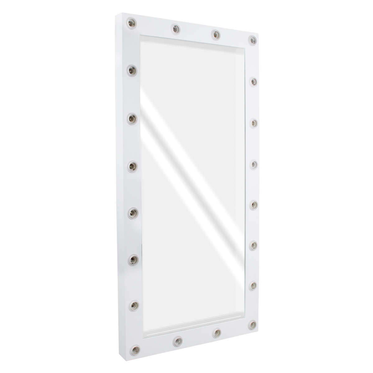GloboStar® MAKEUP MIRROR-160x80-4 Μοντέρνος Καθρέπτης Μακιγιάζ με Πλαίσιο Φυσικού Ξύλου με Διακόπτη On/Off 20 x E27 AC220-240V - Μ80 x Π7 x Υ160cm - Λευκή Λάκα GloboStar® MAKEUP MIRROR-160x80-4 Μοντέρνος Καθρέπτης Μακιγιάζ με Πλαίσιο Φυσικού Ξύλου με Διακόπτη On/Off 20 x E27 AC220-240V - Μ80 x Π7 x Υ160cm - Λευκή Λάκα