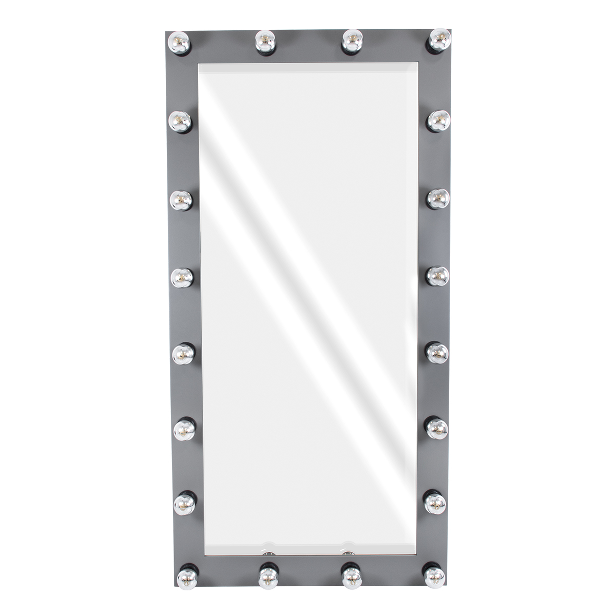 GloboStar® MAKEUP MIRROR-160x80-6 Μοντέρνος Καθρέπτης Μακιγιάζ με Πλαίσιο Φυσικού Ξύλου με Διακόπτη On/Off 20 x E27 AC220-240V - Μ80 x Π7 x Υ160cm - Γκρι Ανθρακί GloboStar® MAKEUP MIRROR-160x80-6 Μοντέρνος Καθρέπτης Μακιγιάζ με Πλαίσιο Φυσικού Ξύλου με Διακόπτη On/Off 20 x E27 AC220-240V - Μ80 x Π7 x Υ160cm - Γκρι Ανθρακί