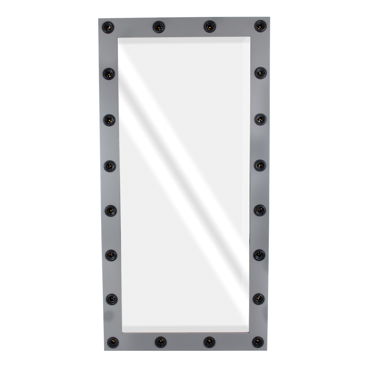 GloboStar® MAKEUP MIRROR-160x80-6 Μοντέρνος Καθρέπτης Μακιγιάζ με Πλαίσιο Φυσικού Ξύλου με Διακόπτη On/Off 20 x E27 AC220-240V - Μ80 x Π7 x Υ160cm - Γκρι Ανθρακί GloboStar® MAKEUP MIRROR-160x80-6 Μοντέρνος Καθρέπτης Μακιγιάζ με Πλαίσιο Φυσικού Ξύλου με Διακόπτη On/Off 20 x E27 AC220-240V - Μ80 x Π7 x Υ160cm - Γκρι Ανθρακί