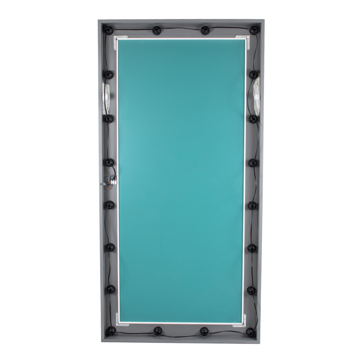 GloboStar® MAKEUP MIRROR-160x80-6 Μοντέρνος Καθρέπτης Μακιγιάζ με Πλαίσιο Φυσικού Ξύλου με Διακόπτη On/Off 20 x E27 AC220-240V - Μ80 x Π7 x Υ160cm - Γκρι Ανθρακί GloboStar® MAKEUP MIRROR-160x80-6 Μοντέρνος Καθρέπτης Μακιγιάζ με Πλαίσιο Φυσικού Ξύλου με Διακόπτη On/Off 20 x E27 AC220-240V - Μ80 x Π7 x Υ160cm - Γκρι Ανθρακί