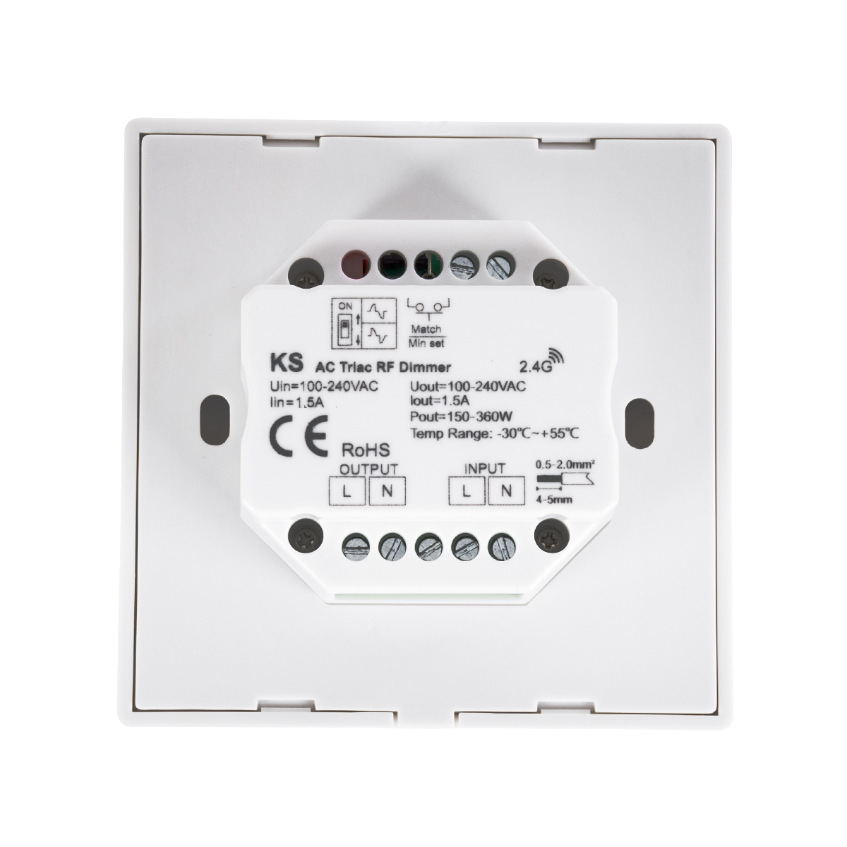 GloboStar® 71456 KS SKYDANCE AC Smart RF 2.4Ghz & Ροοστάτη Triac Dimming AC100-240V σε AC100-240V 1 x 1.5A 360W - Max 1.5A 360W - IP20 - Λευκό Σώμα - Μ8.5 x Π8.5 x Υ5.2cm - 5 Years Warranty GloboStar® 71456 KS SKYDANCE AC Smart RF 2.4Ghz & Ροοστάτη Triac Dimming AC100-240V σε AC100-240V 1 x 1.5A 360W - Max 1.5A 360W - IP20 - Λευκό Σώμα - Μ8.5 x Π8.5 x Υ5.2cm - 5 Years Warranty
