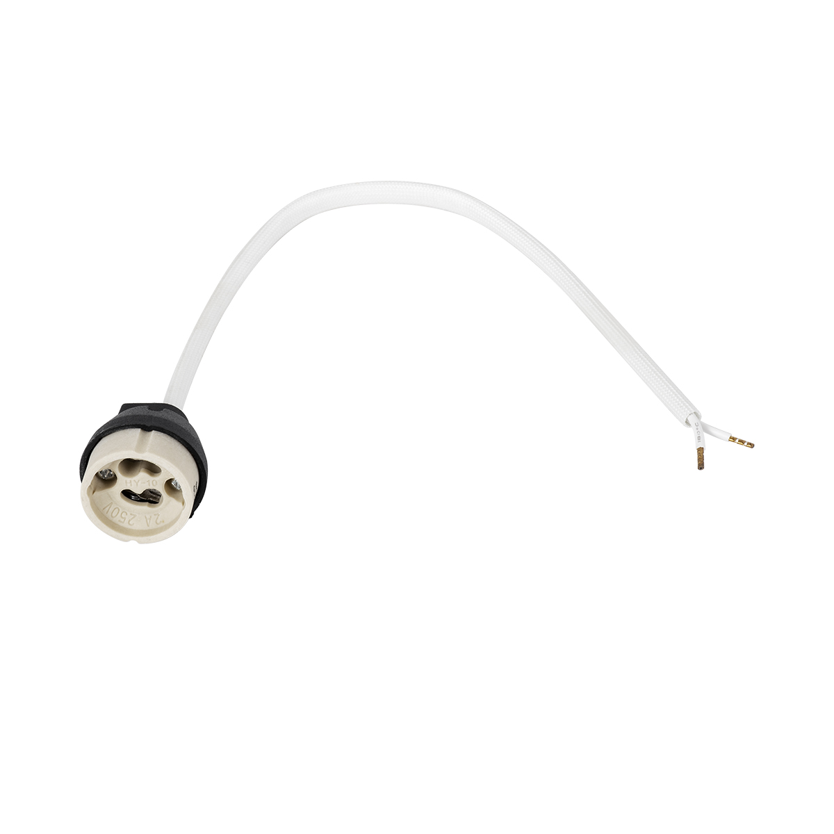 GloboStar® LAMPHOLDER 60499 Ντουί GU10 Πορσελάνης με 30cm VDE Καλώδιο & Anti-Fire Protection High Resistance Tube - ᐊVDEᐅ Certified - IP20 - Φ3.5 x Μ32cm - 5 Years Warranty GloboStar® LAMPHOLDER 60499 Ντουί GU10 Πορσελάνης με 30cm VDE Καλώδιο & Anti-Fire Protection High Resistance Tube - ᐊVDEᐅ Certified - IP20 - Φ3.5 x Μ32cm - 5 Years Warranty