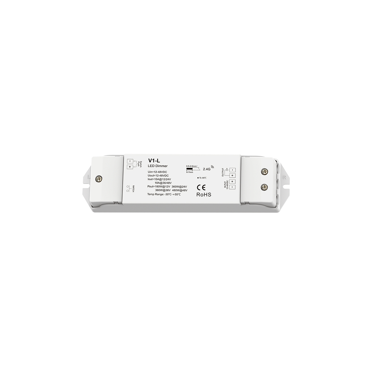 GloboStar® 71568 V1-L SKYDANCE DC RF 2.4Ghz Dimmer High Speed Controller & Push Dimming 1 Κανάλι DC 12-48V 1 x 15A 480W - Max 15A 480W - IP20 Μ17.5 x Π4.5 x Υ2.5cm - 5 Years Warranty GloboStar® 71568 V1-L SKYDANCE DC RF 2.4Ghz Dimmer High Speed Controller & Push Dimming 1 Κανάλι DC 12-48V 1 x 15A 480W - Max 15A 480W - IP20 Μ17.5 x Π4.5 x Υ2.5cm - 5 Years Warranty