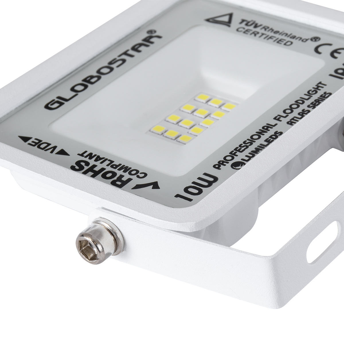 GloboStar® ATLAS 61404 Επαγγελματικός Προβολέας LED 10W 1250lm 120° AC 220-240V - Αδιάβροχος IP67 - Μ10 x Π2 x Υ8cm - Λευκό - Ψυχρό Λευκό 6000K - LUMILEDS Chips - TÜV Rheinland Certified - 5 Years Warranty GloboStar® ATLAS 61404 Επαγγελματικός Προβολέας LED 10W 1250lm 120° AC 220-240V - Αδιάβροχος IP67 - Μ10 x Π2 x Υ8cm - Λευκό - Ψυχρό Λευκό 6000K - LUMILEDS Chips - TÜV Rheinland Certified - 5 Years Warranty