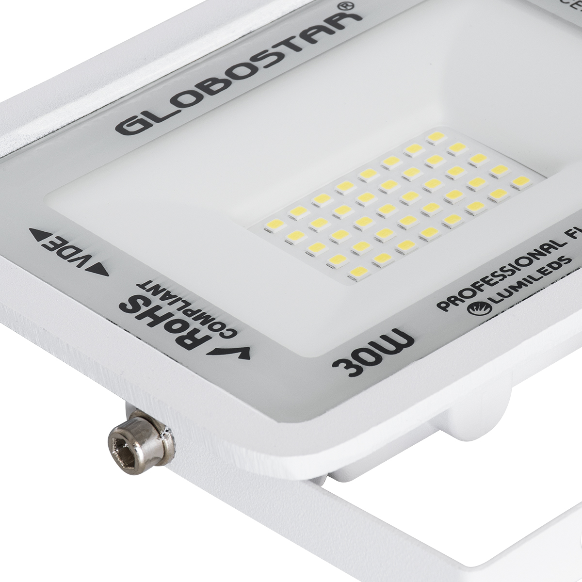 GloboStar® ATLAS 61413 Επαγγελματικός Προβολέας LED 30W 3750lm 120° AC 220-240V - Αδιάβροχος IP67 - Μ16 x Π2.5 x Υ12.5cm - Λευκό - Ψυχρό Λευκό 6000K - LUMILEDS Chips - TÜV Rheinland Certified - 5 Years Warranty GloboStar® ATLAS 61413 Επαγγελματικός Προβολέας LED 30W 3750lm 120° AC 220-240V - Αδιάβροχος IP67 - Μ16 x Π2.5 x Υ12.5cm - Λευκό - Ψυχρό Λευκό 6000K - LUMILEDS Chips - TÜV Rheinland Certified - 5 Years Warranty