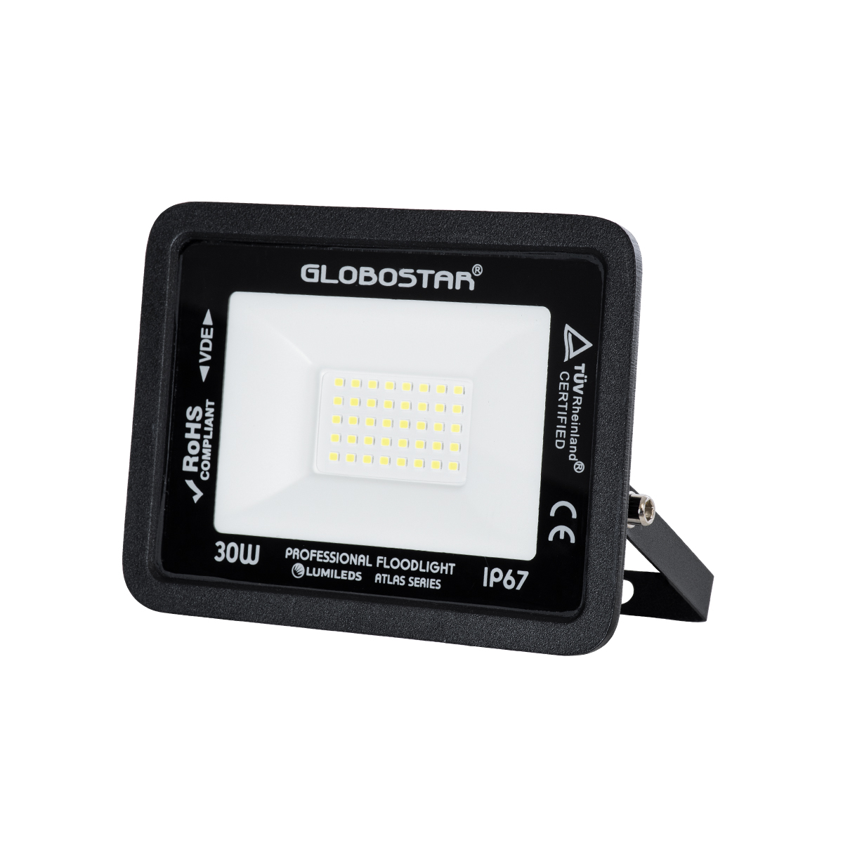 GloboStar® ATLAS 61416 Επαγγελματικός Προβολέας LED 30W 3750lm 120° AC 220-240V - Αδιάβροχος IP67 - Μ16 x Π2.5 x Υ12.5cm - Μαύρο - Ψυχρό Λευκό 6000K - LUMILEDS Chips - TÜV Rheinland Certified - 5 Years Warranty GloboStar® ATLAS 61416 Επαγγελματικός Προβολέας LED 30W 3750lm 120° AC 220-240V - Αδιάβροχος IP67 - Μ16 x Π2.5 x Υ12.5cm - Μαύρο - Ψυχρό Λευκό 6000K - LUMILEDS Chips - TÜV Rheinland Certified - 5 Years Warranty