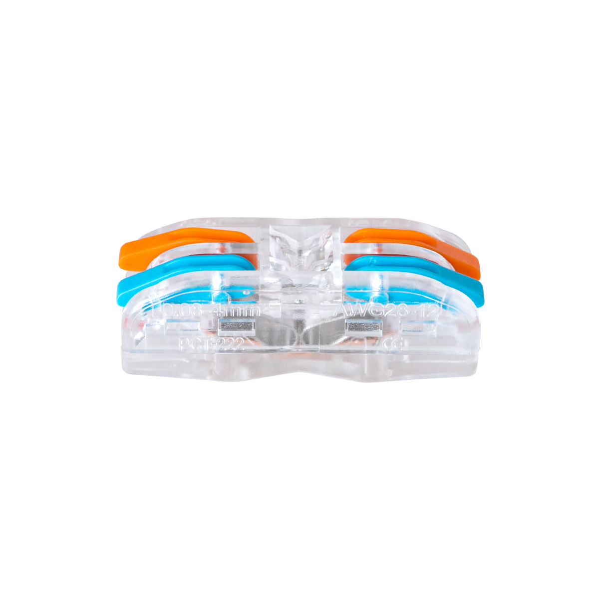GloboStar® FAST-CONNECT 69907 Διπλή Κλέμα Ταχείας Σύνδεσης & Διακλάδωσης Καλωδίων - 2 x Είσοδοι & 2 x Έξοδοι με Συμβατή Διατομή Καλωδίων 0.08mm² έως 2.5mm² - 250V/4KV 32A Max - Μ2 x Π4 x Υ1.5cm - Διάφανο με Πορτοκαλί & Μπλε - Πακέτο 5 Τεμαχίων - 5 Years W GloboStar® FAST-CONNECT 69907 Διπλή Κλέμα Ταχείας Σύνδεσης & Διακλάδωσης Καλωδίων - 2 x Είσοδοι & 2 x Έξοδοι με Συμβατή Διατομή Καλωδίων 0.08mm² έως 2.5mm² - 250V/4KV 32A Max - Μ2 x Π4 x Υ1.5cm - Διάφανο με Πορτοκαλί & Μπλε - Πακέτο 5 Τεμαχίων - 5 Years W