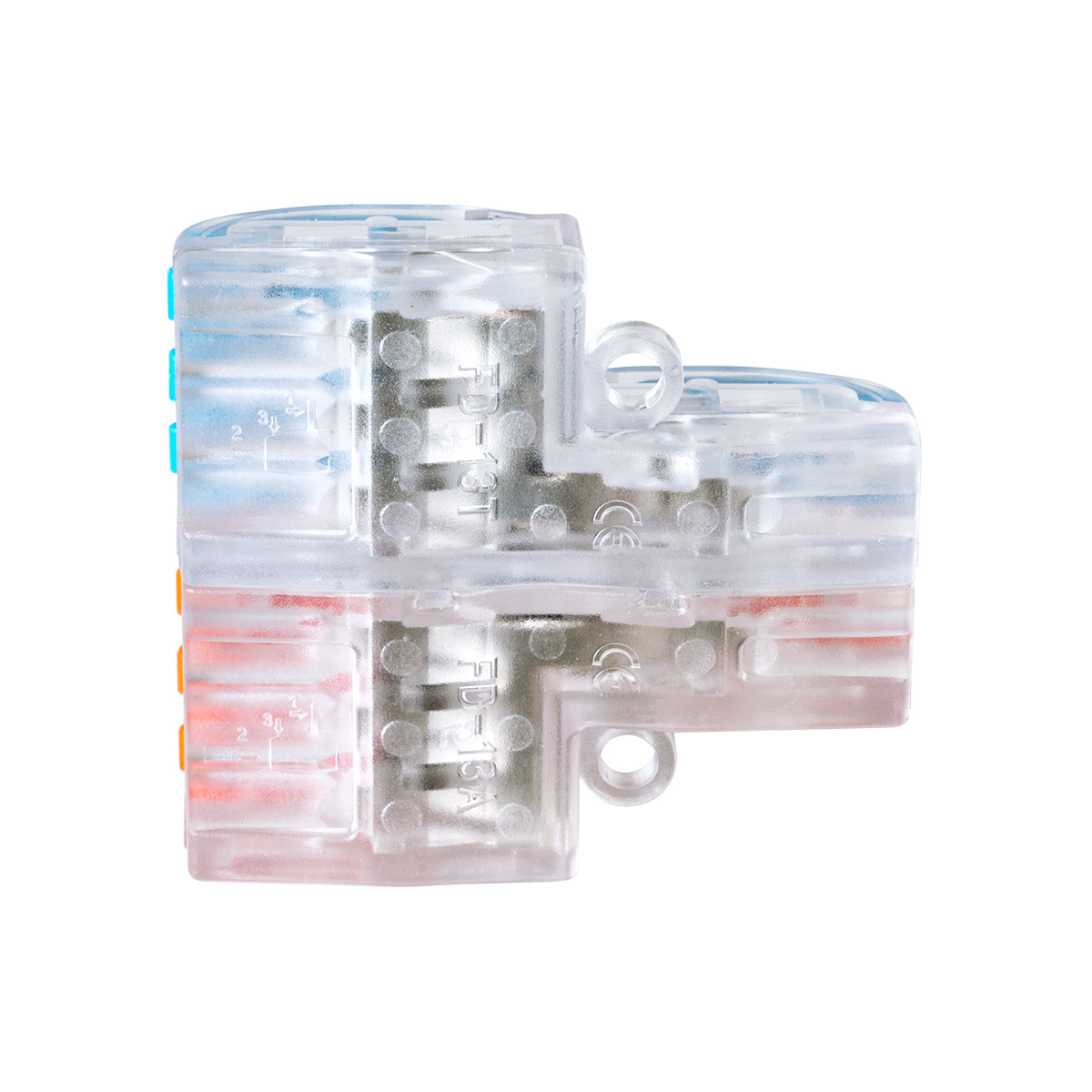 GloboStar® FAST-CONNECT 69910 Διπλή σε Εξαπλή Κλέμα Ταχείας Σύνδεσης & Διακλάδωσης Καλωδίων - 2 x Είσοδοι & 6 x Έξοδοι με Συμβατή Διατομή Καλωδίων 0.08mm² έως 2.5mm² - 250V/4KV 32A Max - Μ3.6 x Π4 x Υ1.5cm - Διάφανο με Πορτοκαλί & Μπλε - Πακέτο 5 Τεμαχίων GloboStar® FAST-CONNECT 69910 Διπλή σε Εξαπλή Κλέμα Ταχείας Σύνδεσης & Διακλάδωσης Καλωδίων - 2 x Είσοδοι & 6 x Έξοδοι με Συμβατή Διατομή Καλωδίων 0.08mm² έως 2.5mm² - 250V/4KV 32A Max - Μ3.6 x Π4 x Υ1.5cm - Διάφανο με Πορτοκαλί & Μπλε - Πακέτο 5 Τεμαχίων