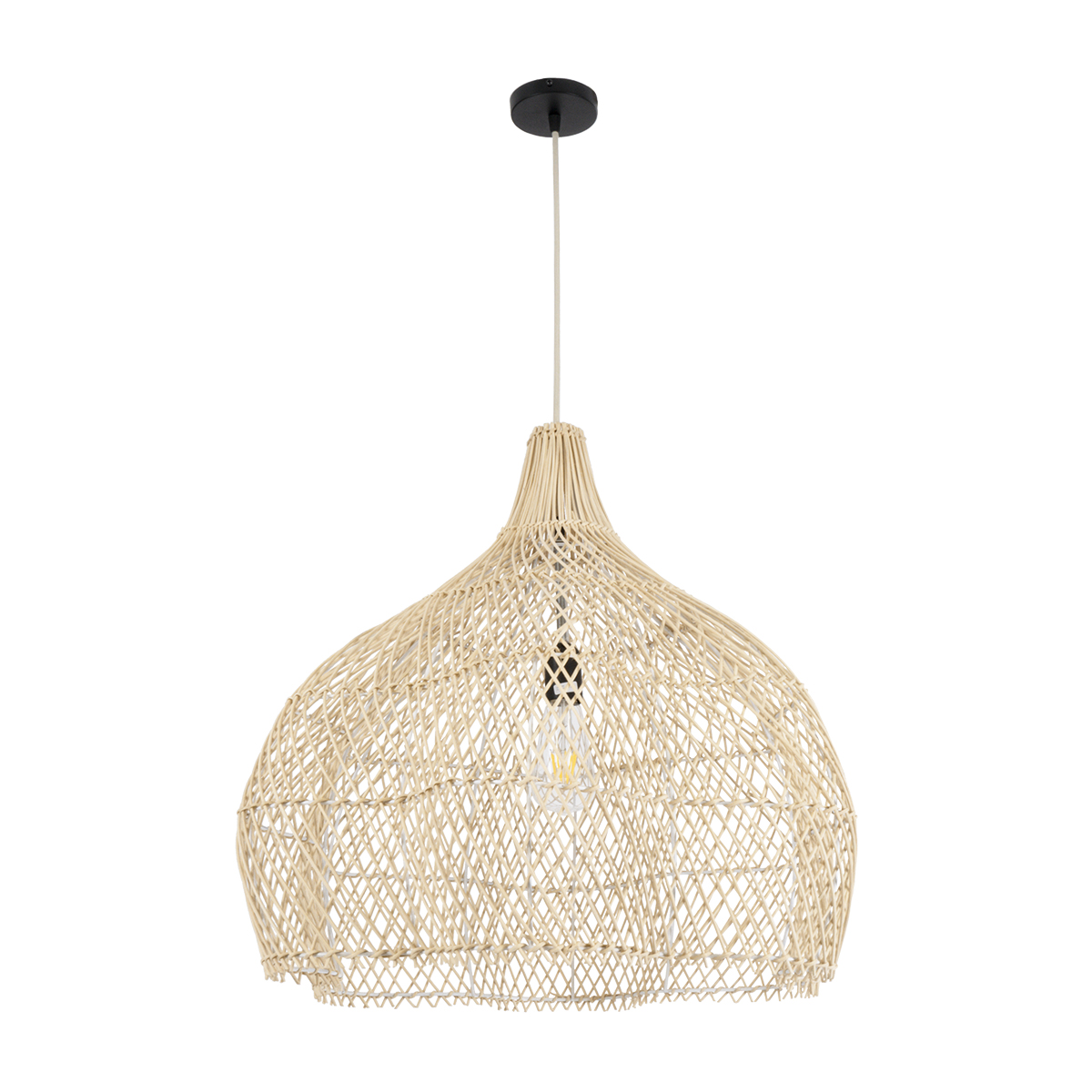 GloboStar® ADEJE 02210 Boho Κρεμαστό Φωτιστικό Πλέγμα Μονόφωτο 1 x E27 IP20 Μπεζ Ξύλο - Μ60 x Π60 x Υ60cm GloboStar® ADEJE 02210 Boho Κρεμαστό Φωτιστικό Πλέγμα Μονόφωτο 1 x E27 IP20 Μπεζ Ξύλο - Μ60 x Π60 x Υ60cm