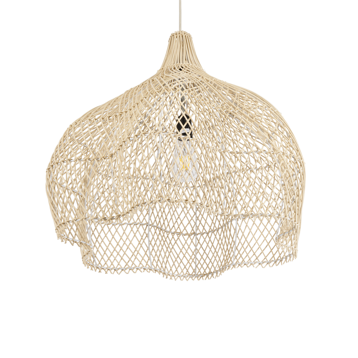 GloboStar® ADEJE 02210 Boho Κρεμαστό Φωτιστικό Πλέγμα Μονόφωτο 1 x E27 IP20 Μπεζ Ξύλο - Μ60 x Π60 x Υ60cm GloboStar® ADEJE 02210 Boho Κρεμαστό Φωτιστικό Πλέγμα Μονόφωτο 1 x E27 IP20 Μπεζ Ξύλο - Μ60 x Π60 x Υ60cm