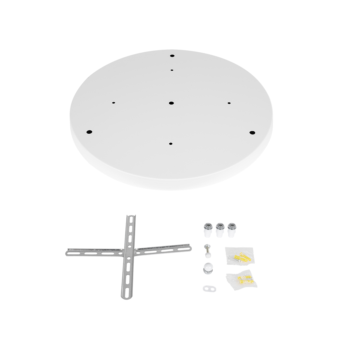 GloboStar® DIY 77540 Επιτοίχια Στρογγυλή Ροζέτα - Βάση για 3 Κρεμαστά Φωτιστικά - Φ40 x Υ3cm - Λευκό - Μεταλλικό - 5 Χρόνια Εγγύηση GloboStar® DIY 77540 Επιτοίχια Στρογγυλή Ροζέτα - Βάση για 3 Κρεμαστά Φωτιστικά - Φ40 x Υ3cm - Λευκό - Μεταλλικό - 5 Χρόνια Εγγύηση