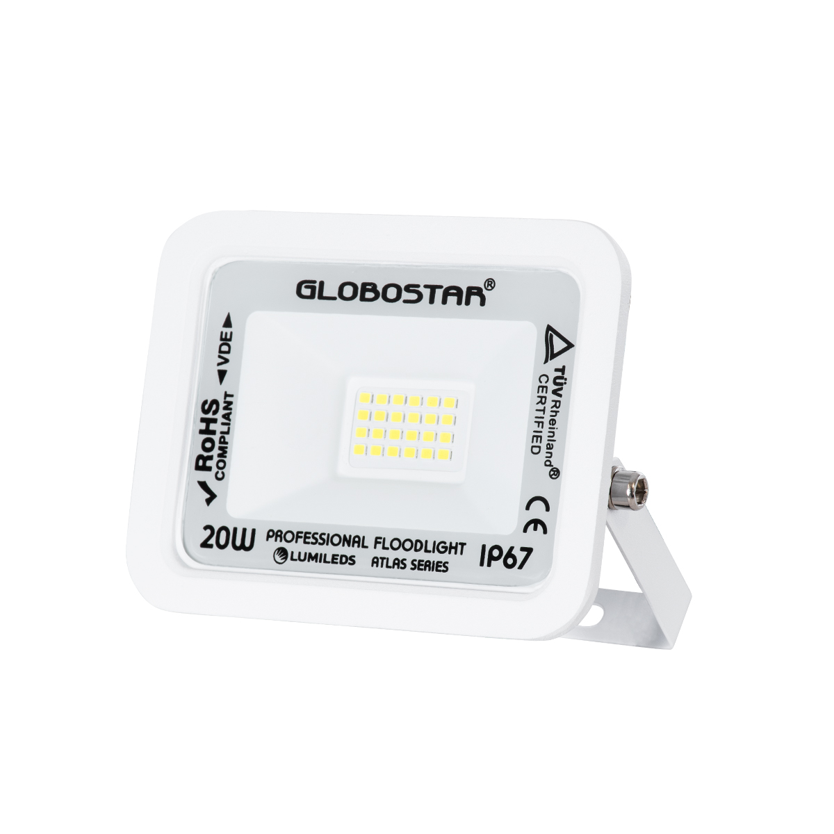 GloboStar® ATLAS 61407 Επαγγελματικός Προβολέας LED 20W 2500lm 120° AC 220-240V - Αδιάβροχος IP67 - Μ12 x Π2.5 x Υ9.5cm - Λευκό - Ψυχρό Λευκό 6000K - LUMILEDS Chips - TÜV Rheinland Certified - 5 Years Warranty GloboStar® ATLAS 61407 Επαγγελματικός Προβολέας LED 20W 2500lm 120° AC 220-240V - Αδιάβροχος IP67 - Μ12 x Π2.5 x Υ9.5cm - Λευκό - Ψυχρό Λευκό 6000K - LUMILEDS Chips - TÜV Rheinland Certified - 5 Years Warranty