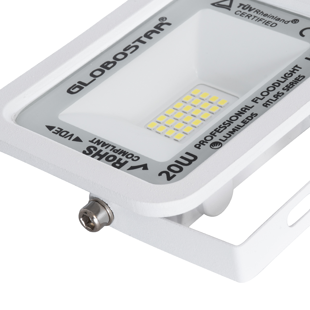 GloboStar® ATLAS 61407 Επαγγελματικός Προβολέας LED 20W 2500lm 120° AC 220-240V - Αδιάβροχος IP67 - Μ12 x Π2.5 x Υ9.5cm - Λευκό - Ψυχρό Λευκό 6000K - LUMILEDS Chips - TÜV Rheinland Certified - 5 Years Warranty GloboStar® ATLAS 61407 Επαγγελματικός Προβολέας LED 20W 2500lm 120° AC 220-240V - Αδιάβροχος IP67 - Μ12 x Π2.5 x Υ9.5cm - Λευκό - Ψυχρό Λευκό 6000K - LUMILEDS Chips - TÜV Rheinland Certified - 5 Years Warranty