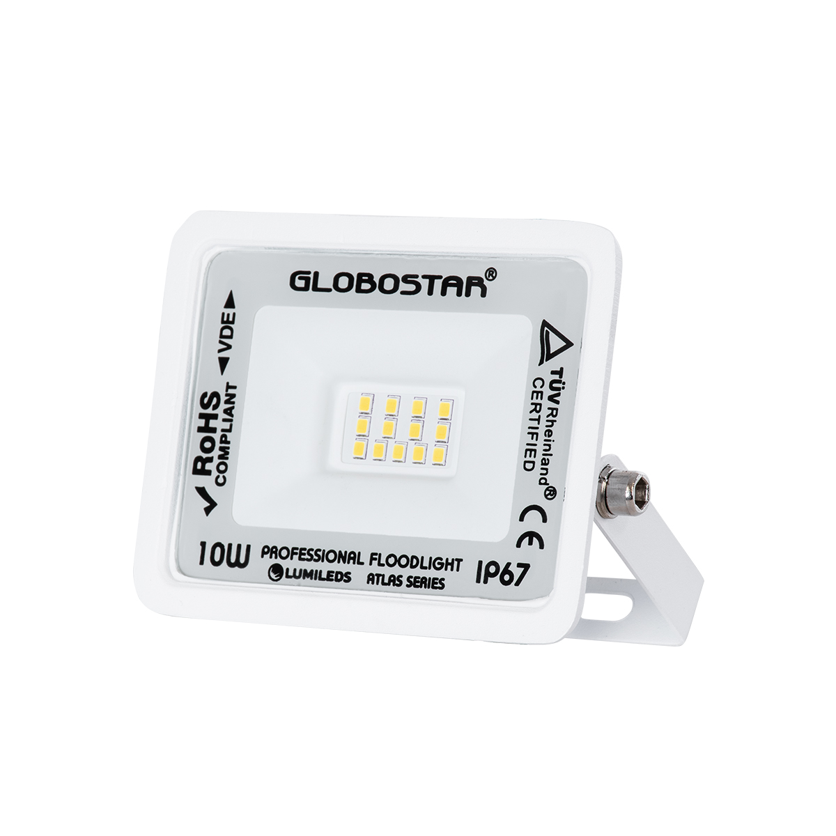 GloboStar® ATLAS 61405 Επαγγελματικός Προβολέας LED 10W 1200lm 120° AC 220-240V - Αδιάβροχος IP67 - Μ10 x Π2 x Υ8cm - Λευκό - Φυσικό Λευκό 4500K - LUMILEDS Chips - TÜV Rheinland Certified - 5 Years Warranty GloboStar® ATLAS 61405 Επαγγελματικός Προβολέας LED 10W 1200lm 120° AC 220-240V - Αδιάβροχος IP67 - Μ10 x Π2 x Υ8cm - Λευκό - Φυσικό Λευκό 4500K - LUMILEDS Chips - TÜV Rheinland Certified - 5 Years Warranty