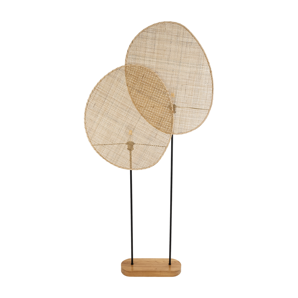 GloboStar® AZUL 02232 Boho Επιδαπέδιο Φωτιστικό Διφωτο 2 x E27 IP20 Μπεζ Ξύλο με Μαύρο Μέταλλο - Μ90 x Π17 x Υ170cm GloboStar® AZUL 02232 Boho Επιδαπέδιο Φωτιστικό Διφωτο 2 x E27 IP20 Μπεζ Ξύλο με Μαύρο Μέταλλο - Μ90 x Π17 x Υ170cm