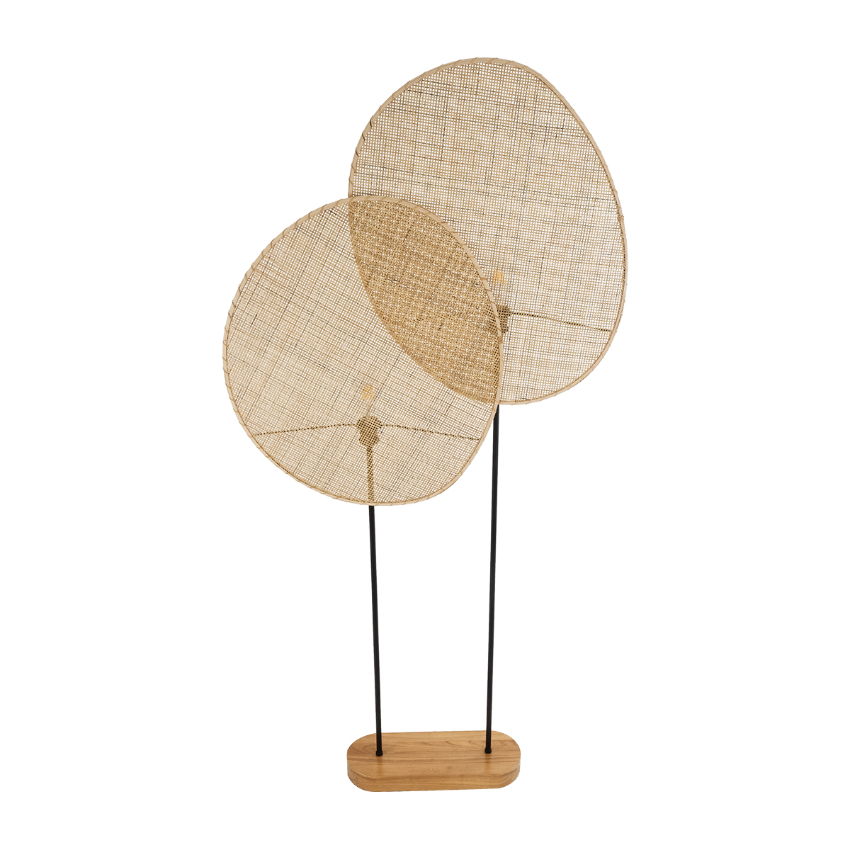 GloboStar® AZUL 02232 Boho Επιδαπέδιο Φωτιστικό Διφωτο 2 x E27 IP20 Μπεζ Ξύλο με Μαύρο Μέταλλο - Μ90 x Π17 x Υ170cm GloboStar® AZUL 02232 Boho Επιδαπέδιο Φωτιστικό Διφωτο 2 x E27 IP20 Μπεζ Ξύλο με Μαύρο Μέταλλο - Μ90 x Π17 x Υ170cm