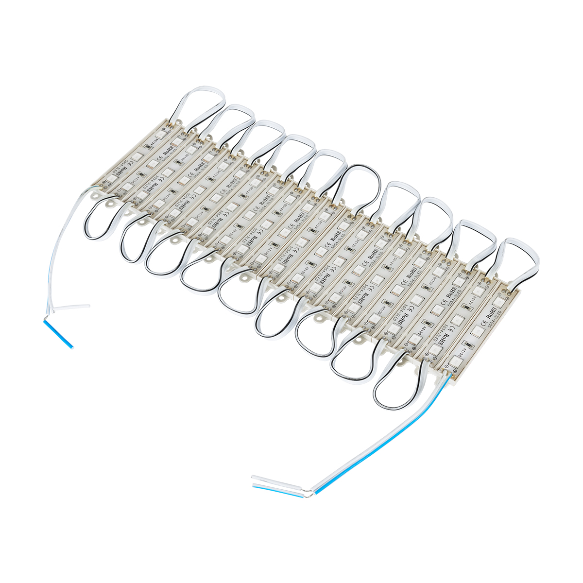 GloboStar® 73705 20 Τεμάχια x LED Modules 3 x SMD 5050 0.8W 50lm DC 12V - Αδιάβροχο IP66 - Μπλε - 2 Χρόνια Εγγύηση GloboStar® 73705 20 Τεμάχια x LED Modules 3 x SMD 5050 0.8W 50lm DC 12V - Αδιάβροχο IP66 - Μπλε - 2 Χρόνια Εγγύηση