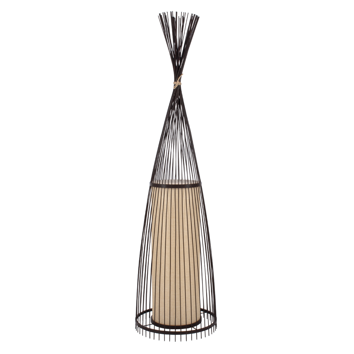 GloboStar® AZORES 01756 Boho Επιδαπέδιο Φωτιστικό Μονόφωτο 1 x E27 IP20 Καφέ & Μπεζ Ξύλο - Μ40 x Π40 x Υ150cm GloboStar® AZORES 01756 Boho Επιδαπέδιο Φωτιστικό Μονόφωτο 1 x E27 IP20 Καφέ & Μπεζ Ξύλο - Μ40 x Π40 x Υ150cm