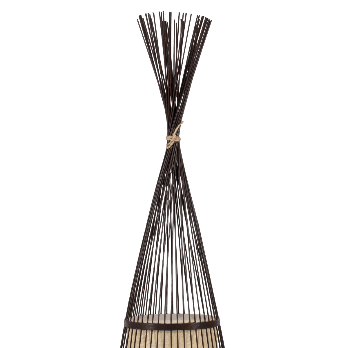 GloboStar® AZORES 01756 Boho Επιδαπέδιο Φωτιστικό Μονόφωτο 1 x E27 IP20 Καφέ & Μπεζ Ξύλο - Μ40 x Π40 x Υ150cm GloboStar® AZORES 01756 Boho Επιδαπέδιο Φωτιστικό Μονόφωτο 1 x E27 IP20 Καφέ & Μπεζ Ξύλο - Μ40 x Π40 x Υ150cm