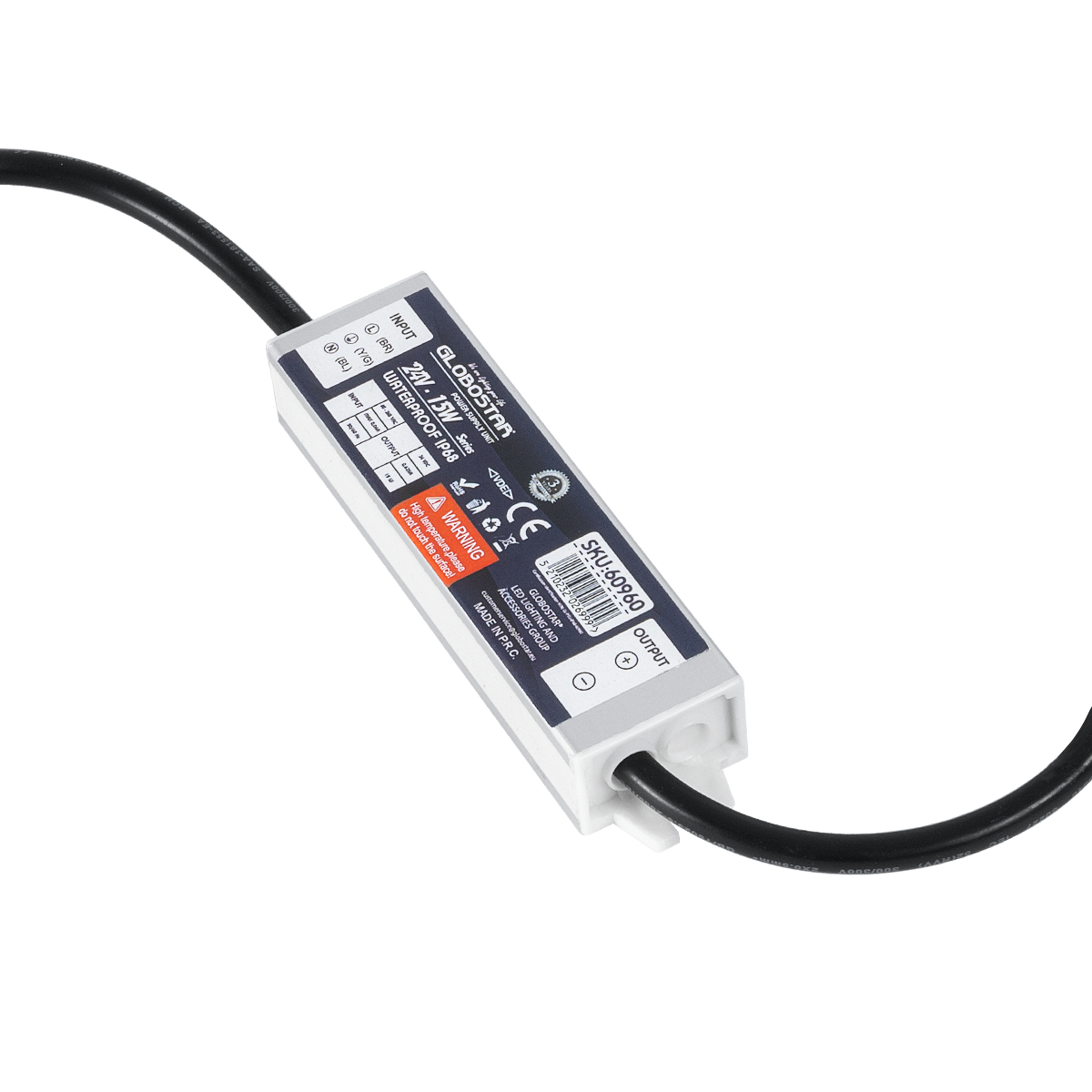 GloboStar® 60960 Αδιάβροχο Τροφοδοτικό SELV για Προϊόντα Φωτισμού LED 15W 0.625A - AC 220-240V σε DC 24V με 1.2m VDE Καλώδιο Παροχής & Εξόδου Τροφοδοσίας - Αδιάβροχο IP68 - M12 x W3 x H2cm - 3 Χρόνια Εγγύηση GloboStar® 60960 Αδιάβροχο Τροφοδοτικό SELV για Προϊόντα Φωτισμού LED 15W 0.625A - AC 220-240V σε DC 24V με 1.2m VDE Καλώδιο Παροχής & Εξόδου Τροφοδοσίας - Αδιάβροχο IP68 - M12 x W3 x H2cm - 3 Χρόνια Εγγύηση
